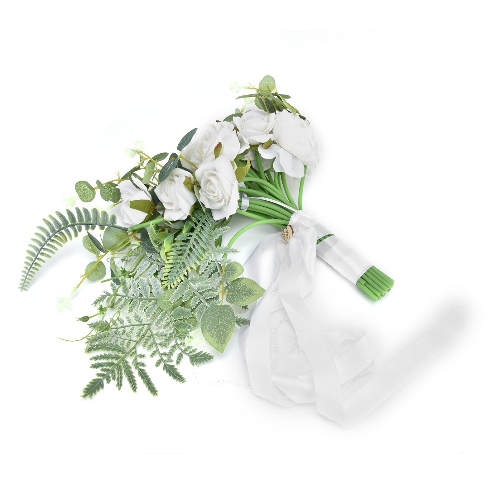 Künstlicher Brautstrauß Aus Blumen, Requisite Für Hochzeitsfotos, Partydekoration, Realistisches Blumenarrangement