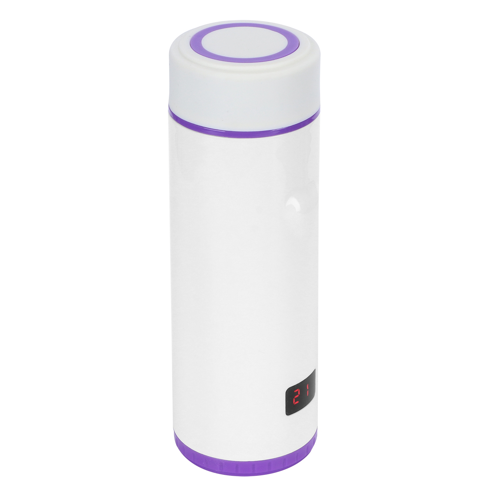 360 Ml Edelstahl-isolierflasche Mit Intelligentem Led-display, 3 Temperaturstufen, Lila Wasserflasche
