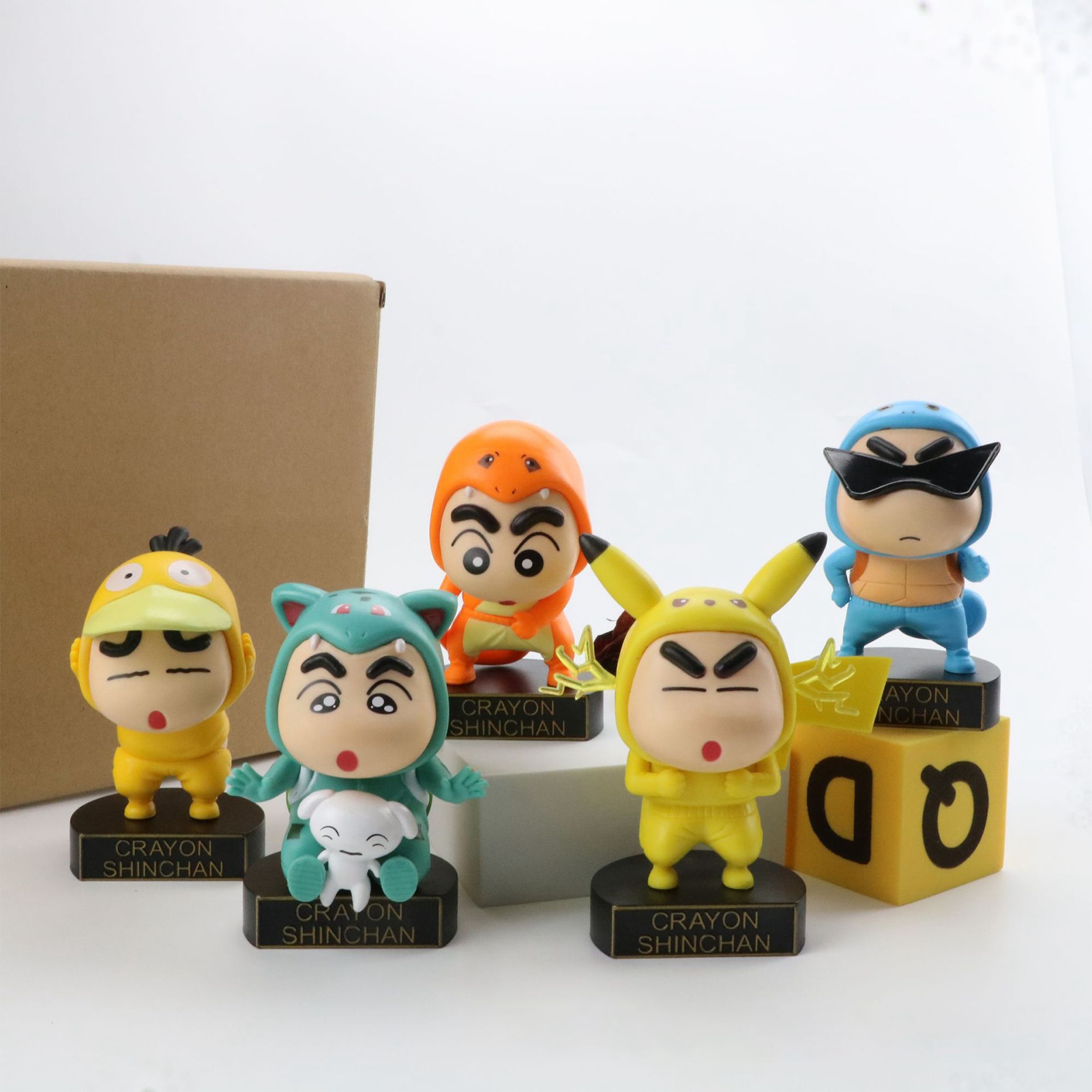 5 Dekorative Anime-figuren Für Das Auto-armaturenbrett, Cartoon-statuetten, Innendekoration, Spielzeugsammlung