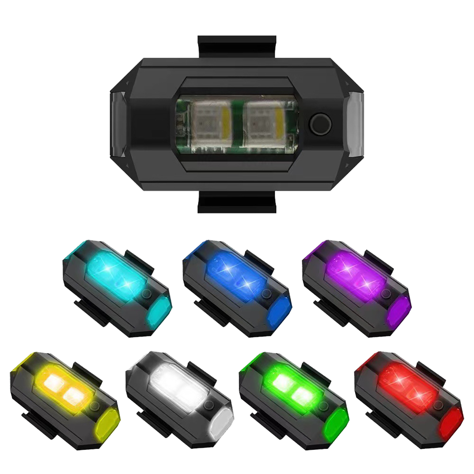 2 Stück Usb-led-blitzlichter Für Motorräder, Universelle, Ultraleichte Und Gut Sichtbare Blinker
