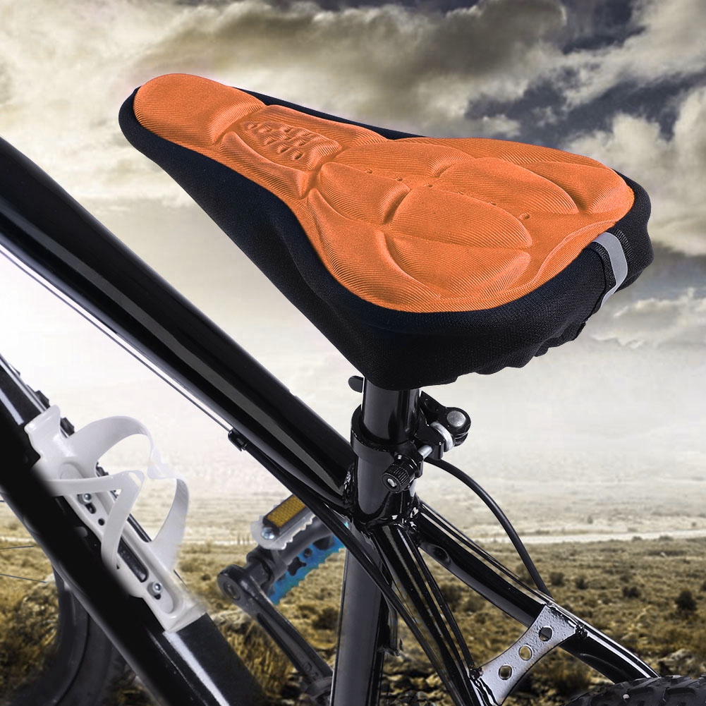 Housse De Selle Ultralégère 3d Respirante Et Souple Pour Vélo De Route/vtt (orange)