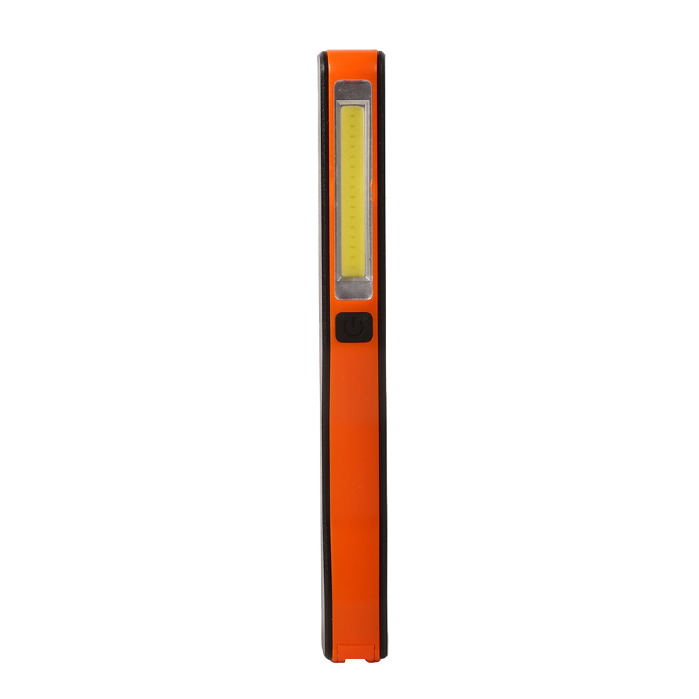 Wiederaufladbare, Tragbare Led-taschenlampe Mit Usb-anschluss, Inspektionsleuchte Mit Magnetclip, 1 Stück, Orange, Freihändiges Arbeitslicht