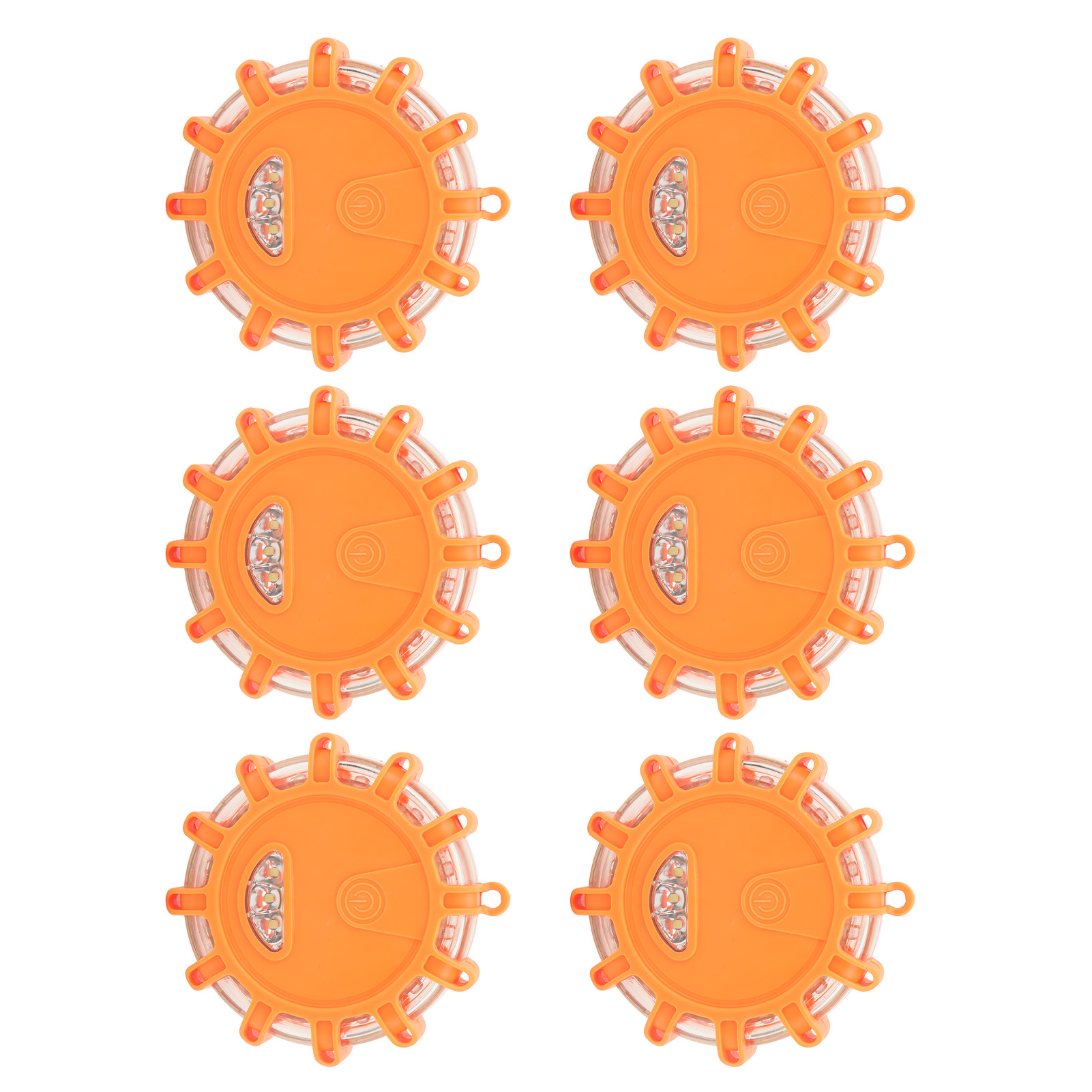 Set Mit 6 12v-led-lampen, Wasserdicht, Staubdicht, Hohe Helligkeit, Orangefarbenes Notsignallicht Für Auto, Haushalt Und Baustelle