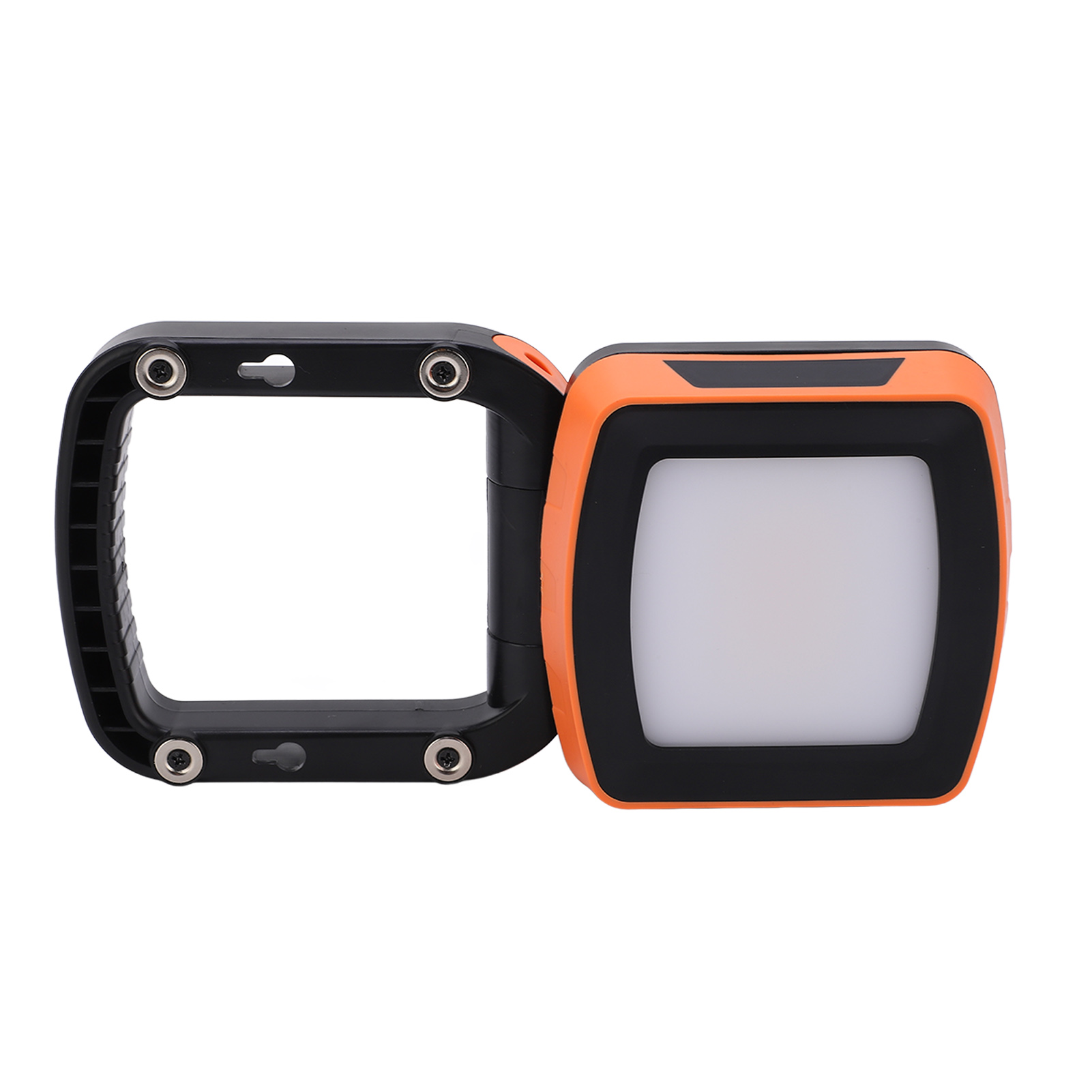 Tragbare, Wiederaufladbare Led-arbeitsleuchte, Faltbarer Scheinwerfer Mit Stativ, Universelle Beleuchtung Für Auto Und Motorrad, Orangefarben