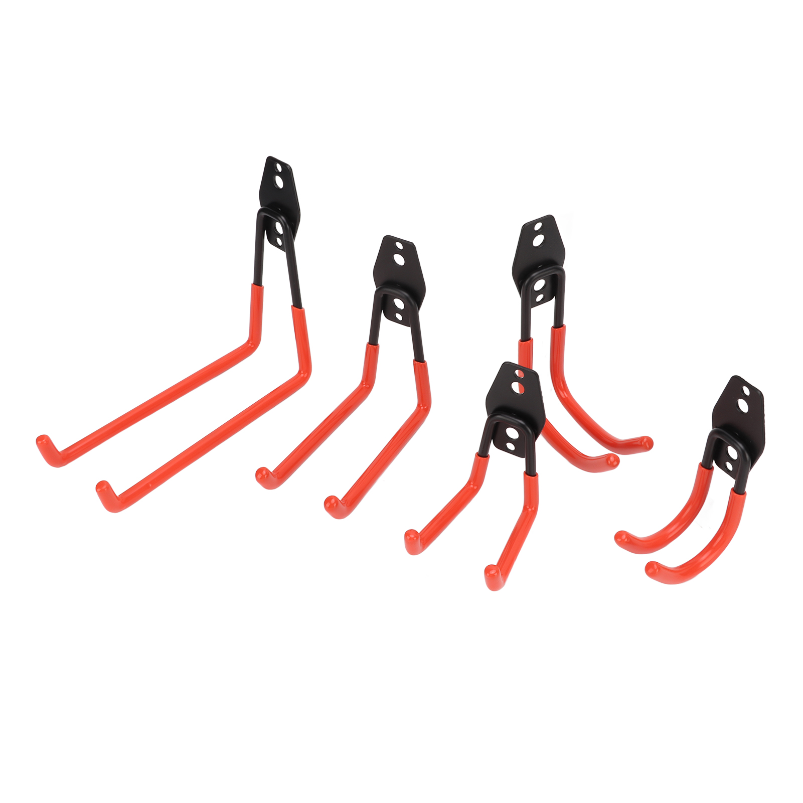 Set Mit 5 Wandhaken, 2 X Doppel-fahrradständer (40 Kg Tragkraft) Mit Metallschrauben, Klappbarer Aufhänger Für Garage, Keller, Stuhl, Leiter, Mountainbike, Orange