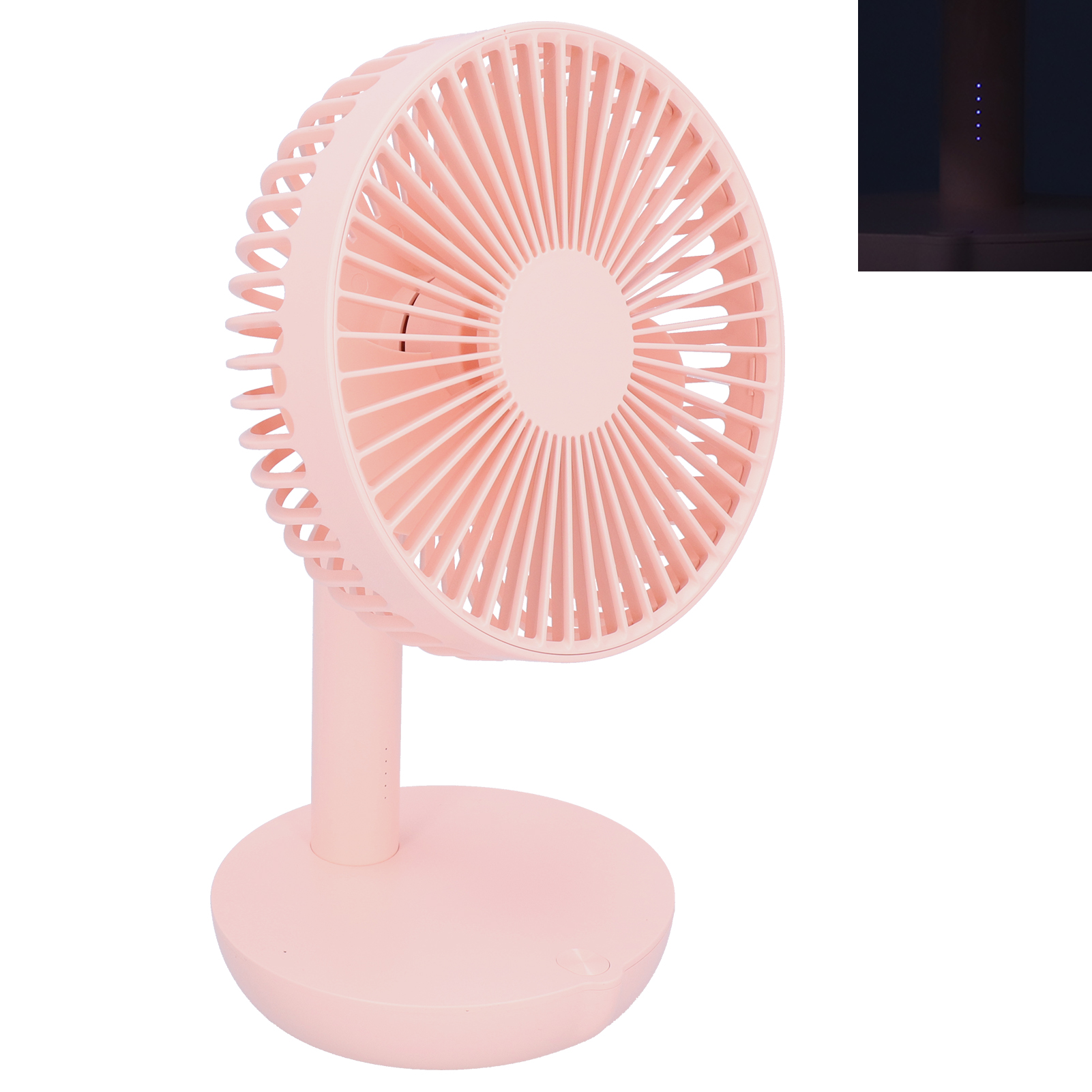 Wiederaufladbarer, Leiser, Praktischer, Kabelloser Usb-tischventilator Mit Oszillation Für Zuhause Und Schule (rosa)