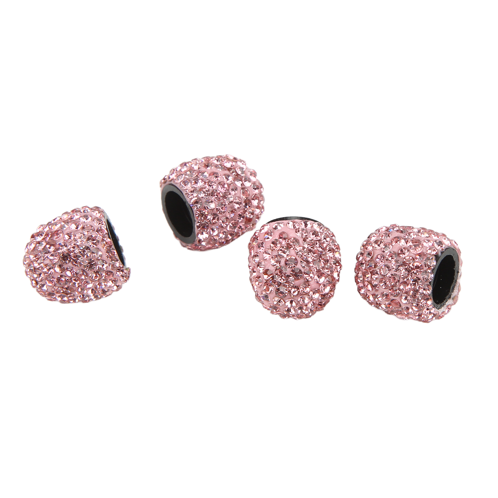 Set Mit 4 Glitzernden 15-mm-ventilkappen, Universelle Dekorative Reifenventilabdeckungen Für Autos Und Motorräder, Rosa