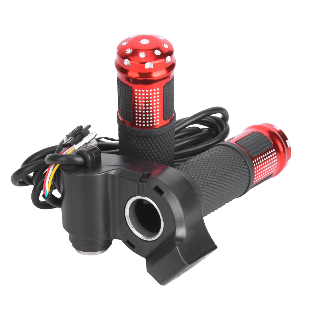 Paar Universelle Led-spannungsanzeige-drehgasgriffe Für 12–99 V E-bike-scooter