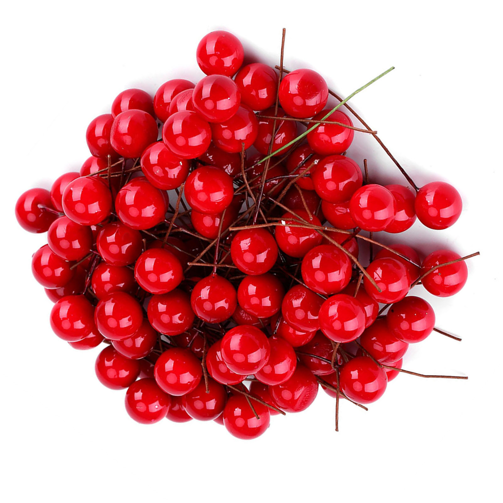 100 Künstliche Rote Stechpalmenbeeren, Weihnachtsdekoration Zum Aufhängen, Festlicher Schmuck Für Zuhause
