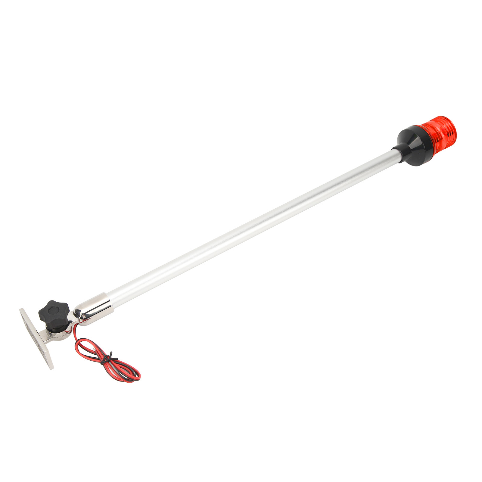 24-zoll-led-rundumleuchte (360°) Zum Einklappen, Sockel Aus Edelstahl 316, Für Fischerboote Und Yachten, Rot