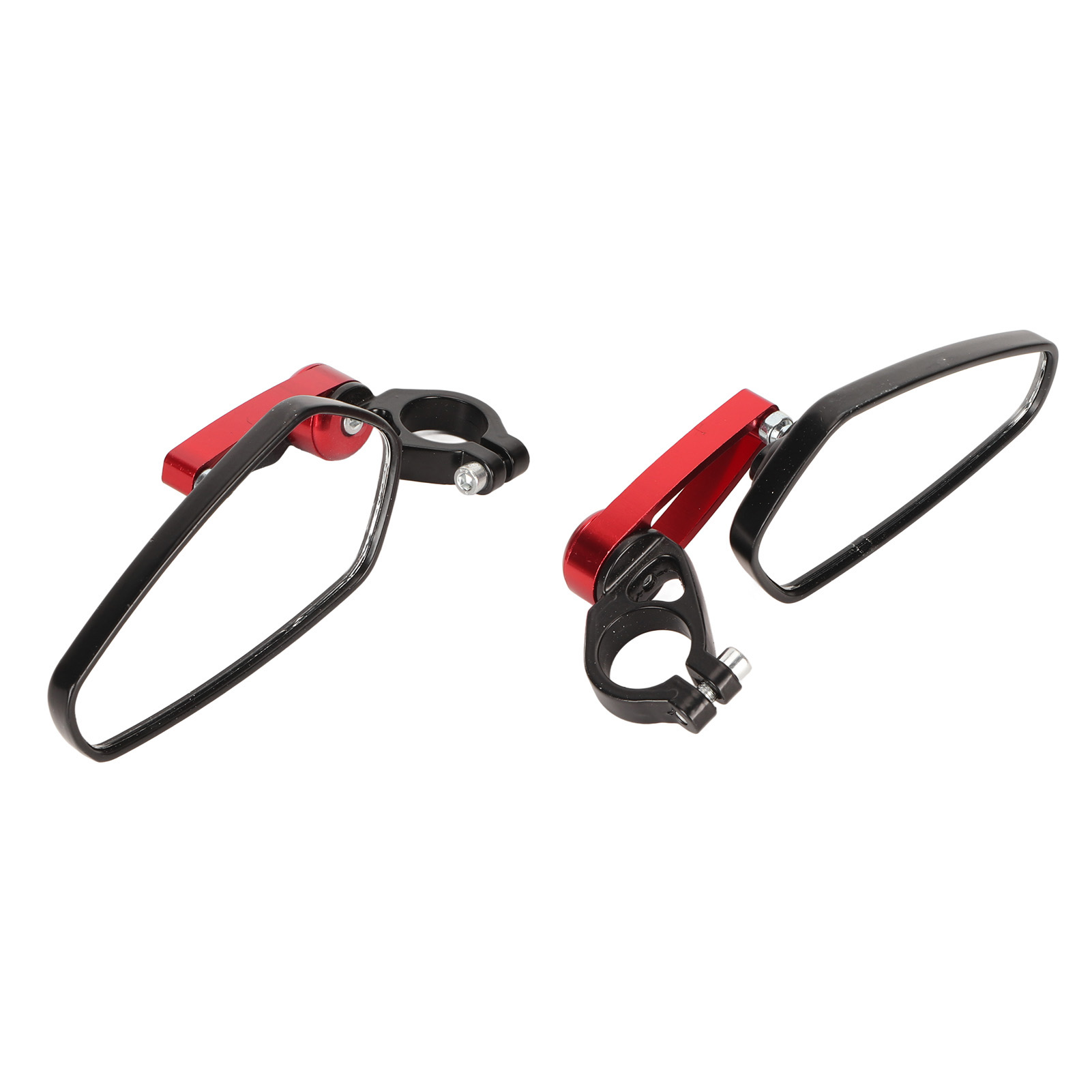 2-teilige, Hochauflösende Motorradspiegel Aus Aluminium, Klare Sicht, Lenkerseitenspiegel, Rot