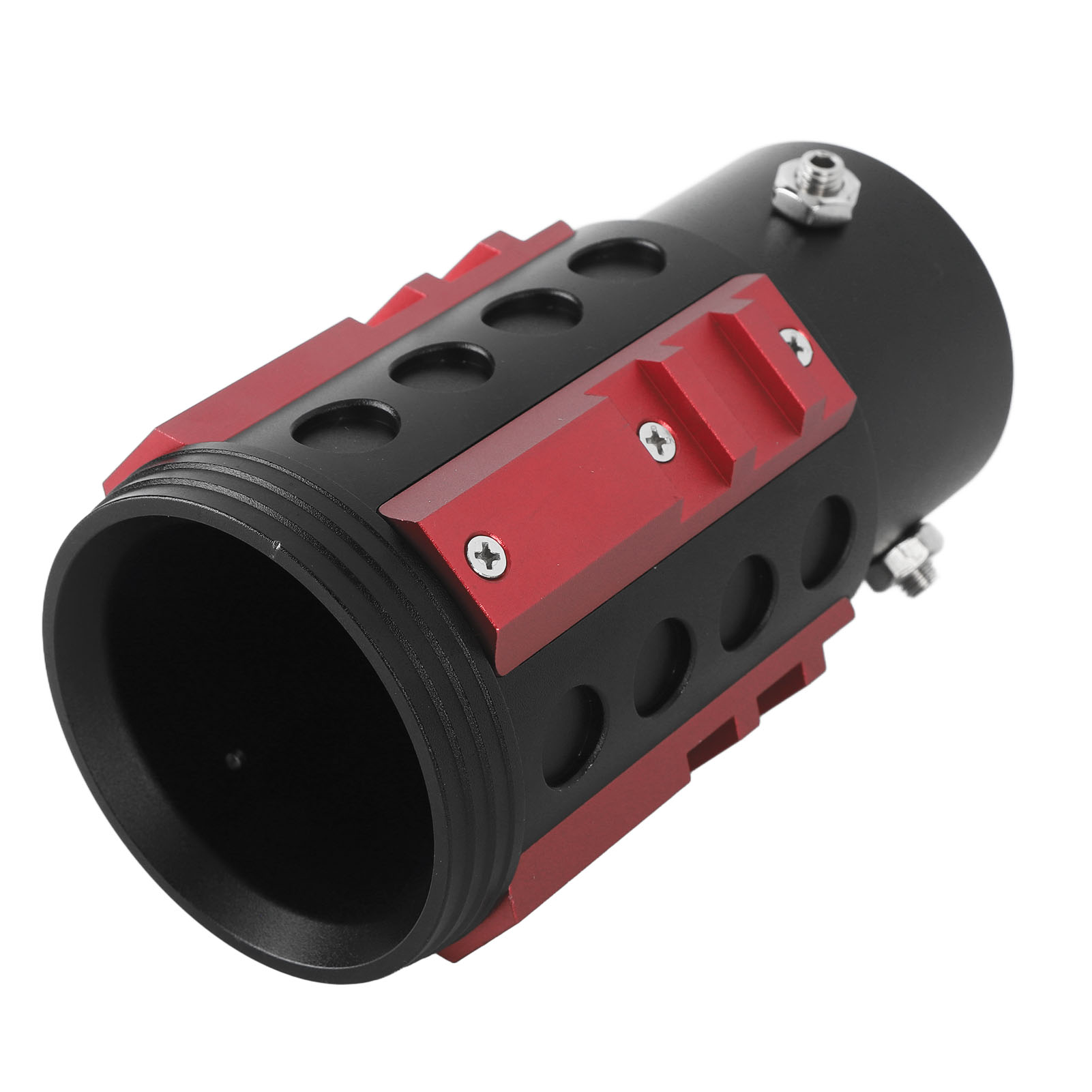 63-mm-auspuffendrohr-geräuschreduzierer, Hochleistungsschalldämpfer Für Jeep Wrangler, Anpassbarer Rohrdurchmesser 38-63 Mm, Rote Ausführung, Langlebiges Autozubehör.