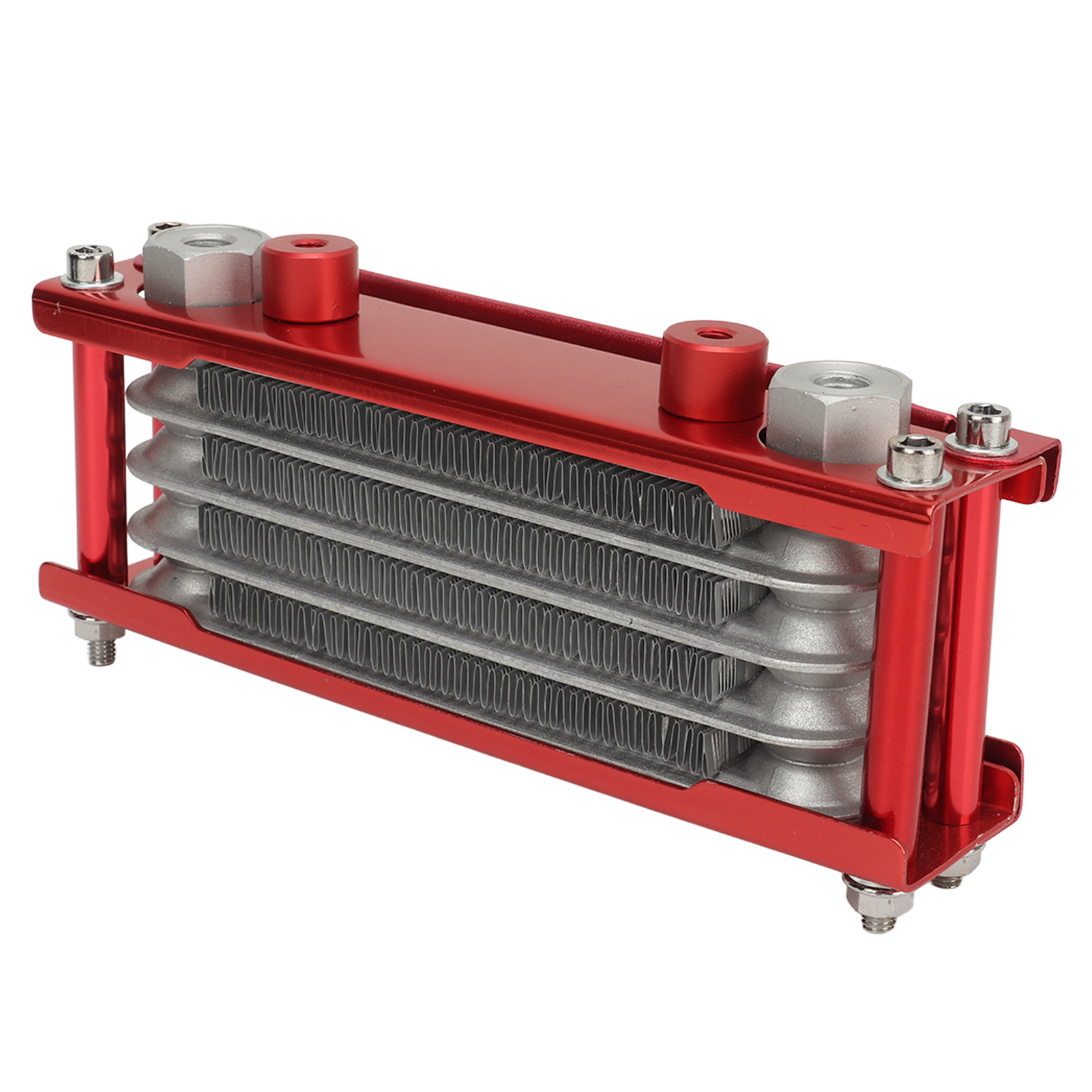 17-teiliges Aluminium-motorrad-ölkühler-set, 4 Reihen, Motorkühler, Kompatibel Mit Monkey 125–140 Cm³, Rot