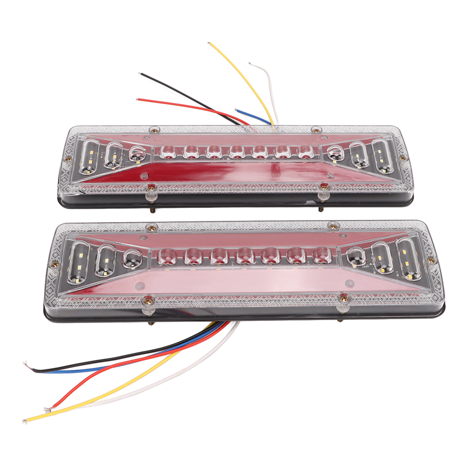 2-teilige Led-rückleuchten, Ip68 Wasserdicht, 24 V, 50.000 H, Blinker, Bremslicht, Rückfahrlicht, Lkw-anhänger-lichtleiste