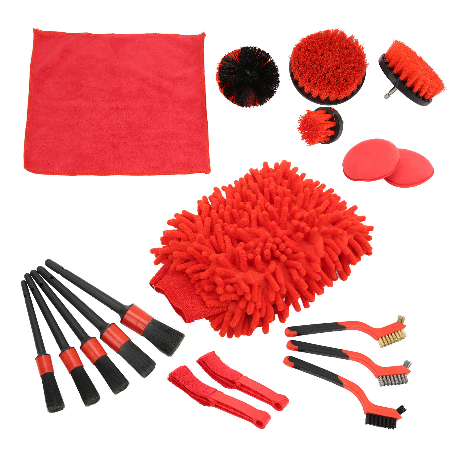 Set Mit 3 Autoreinigungsbürsten, Verschiedene Größen, Waschbar, Wiederverwendbar, Kompakt, Praktisch, Effektives Zubehör Für Die Fahrzeugaufbereitung.