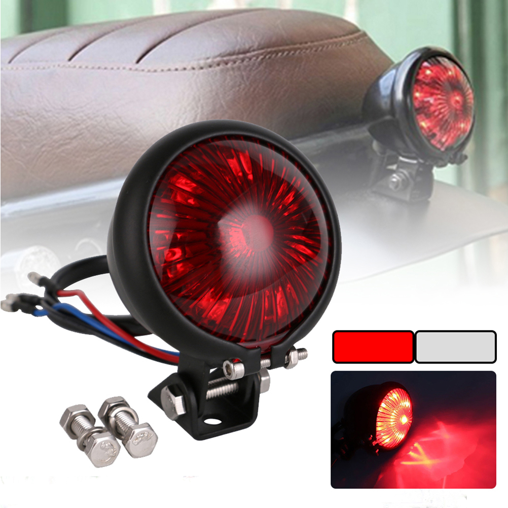 12v Led-motorradrücklicht, Universelles Brems- Und Positionslicht, Beleuchtungszubehör Für Die Meisten Motorräder, Rot, Wasserdicht
