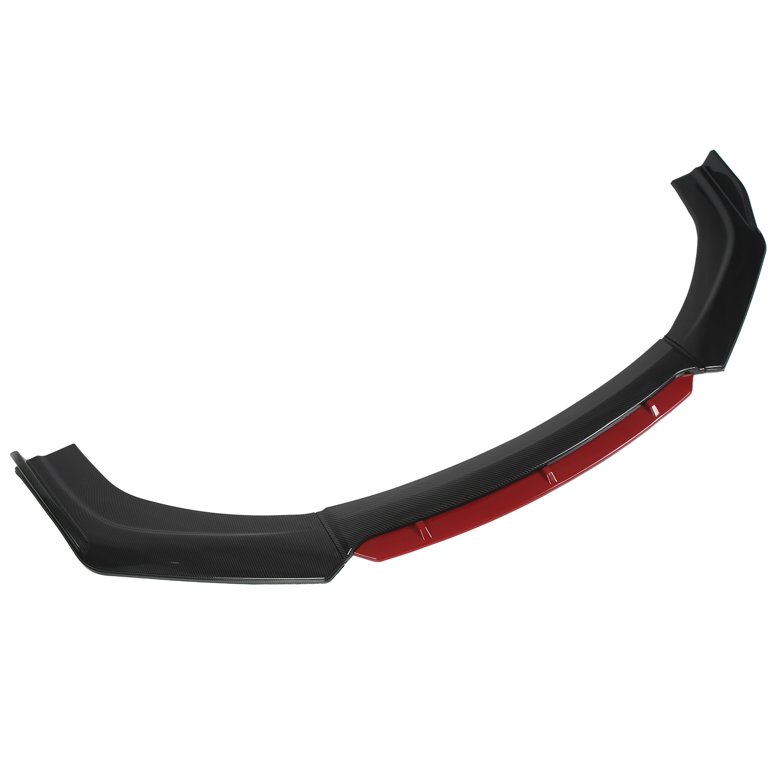 Frontstoßstangen-lippenspoiler-kit, Universelles Aerodynamisches Zubehör, Autotuning, Carbon-optik, Rot