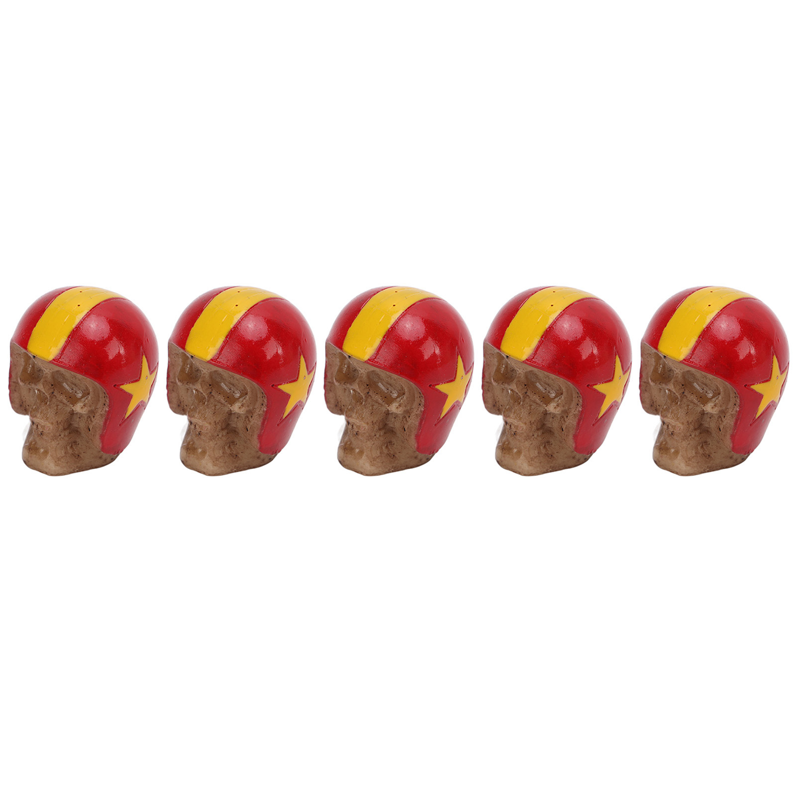 4 Reifenventilkappen In Totenkopfform, Rostfreies, Kupferbeschichtetes Abs, Universell Für Suvs Und Lkws, Rot, 4er-set