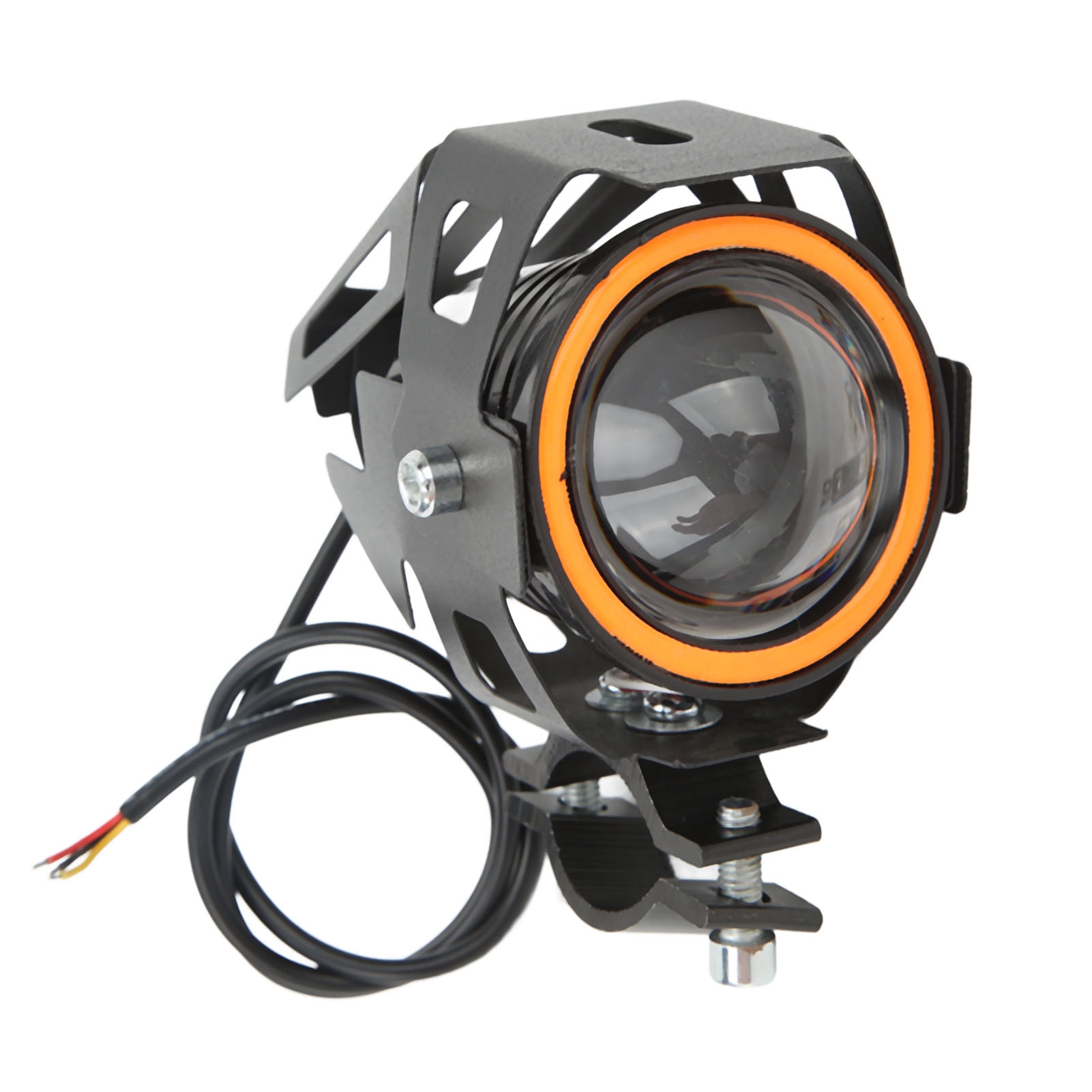 30-w-led-motorradscheinwerfer Mit Angel Halo, Abblend-/fernlicht, Ip68 Wasserdicht, 12–60 V, Universelle Rote Lampe