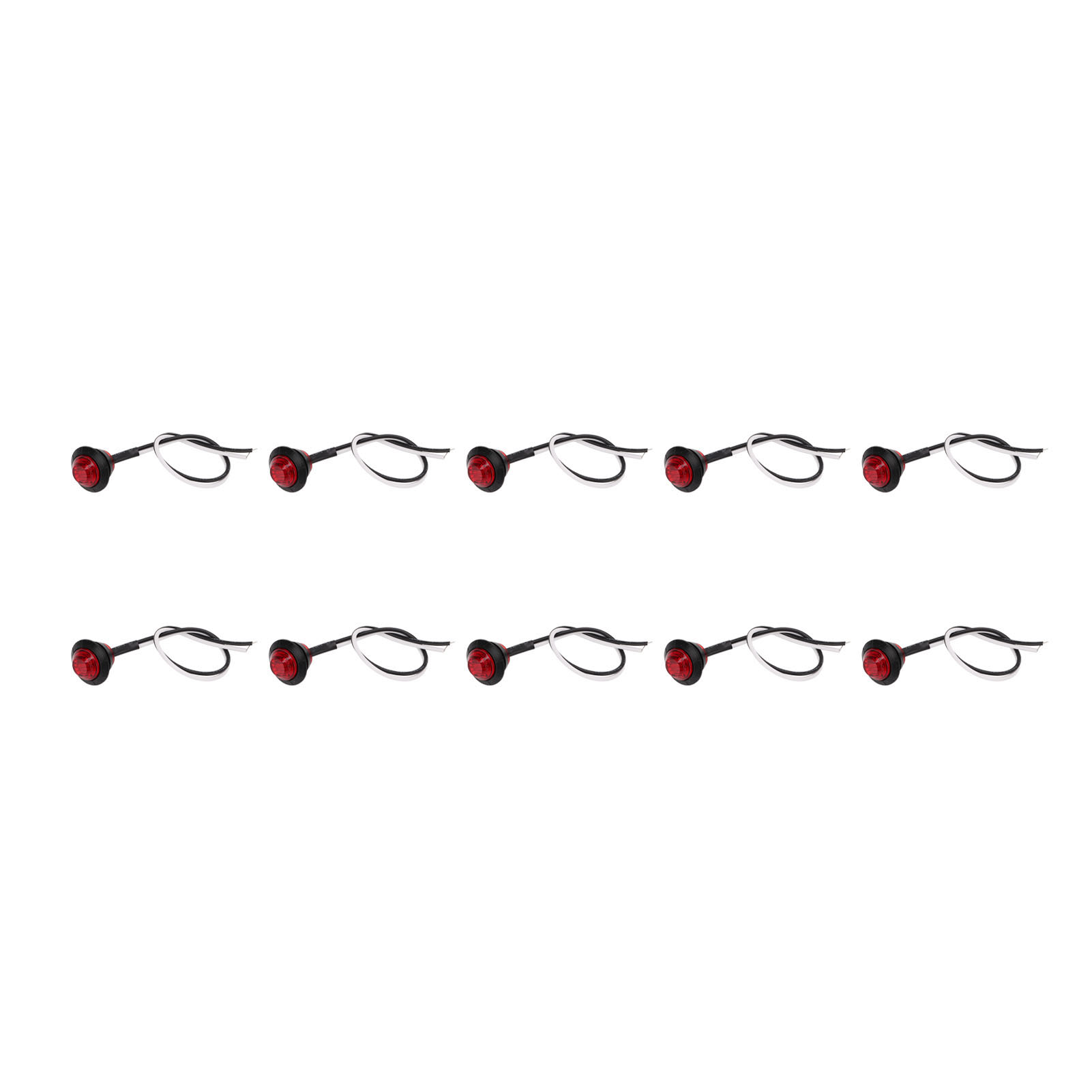 Runde, Wasserdichte Seitenmarkierungsleuchte Mit 3 Leds (ip68), Universelle Positionsanzeige Für Lkw, Pkw, Wohnmobil, Rotes Licht, 10er-pack