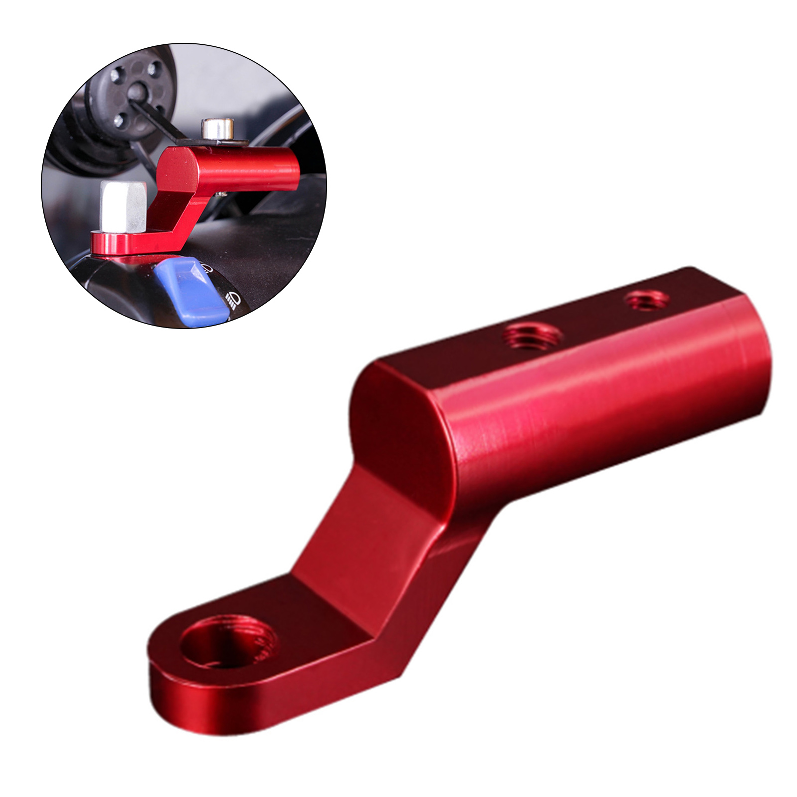 Motorradspiegel-verlängerungshalterung, Cnc-gefräste Aluminiumlegierung, Multifunktionale Handyhalterung, Rot