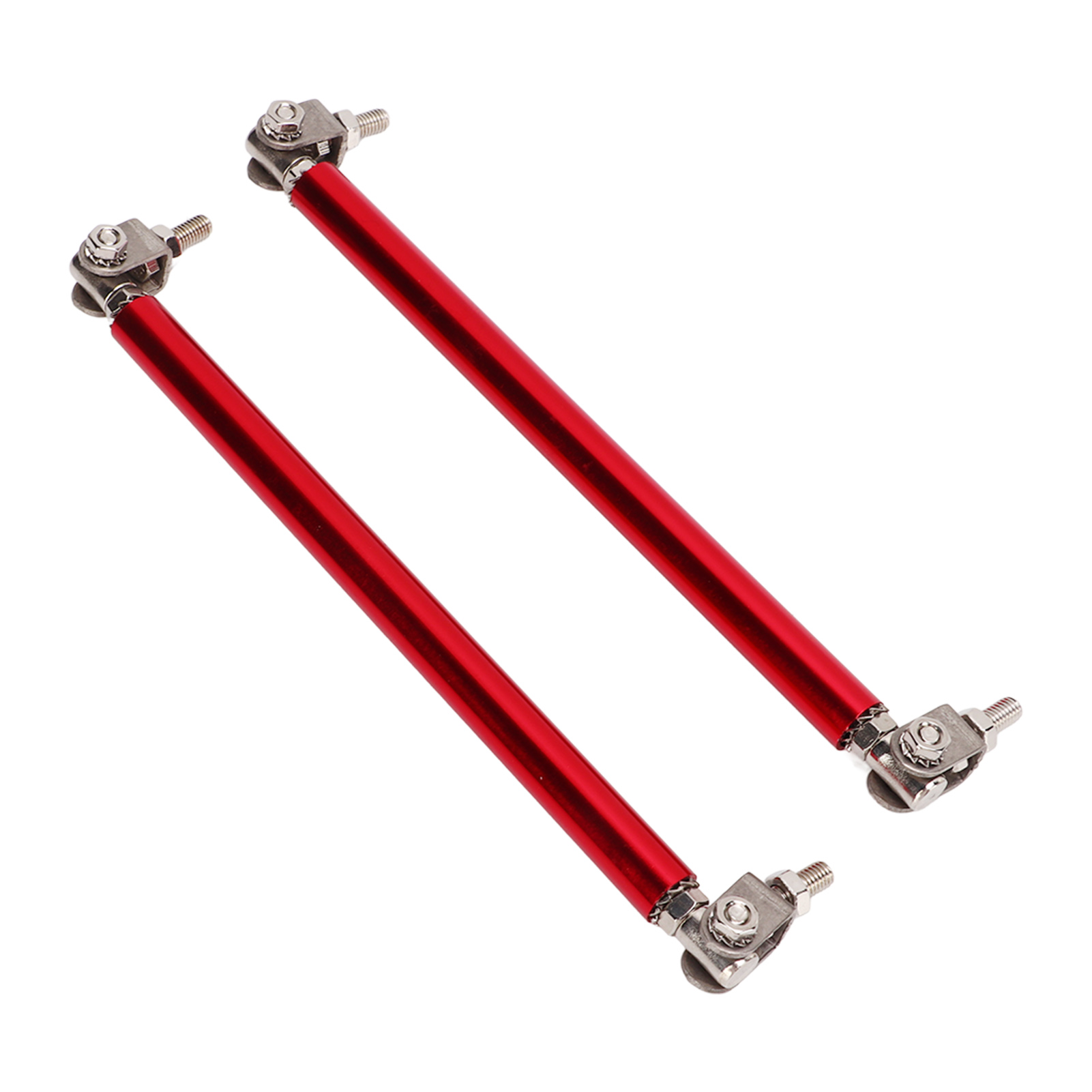 Set Mit 2 Ausziehbaren, Roten Edelstahl-diffusor-/spoiler-halterungen Für Stoßstangen, 15 Cm