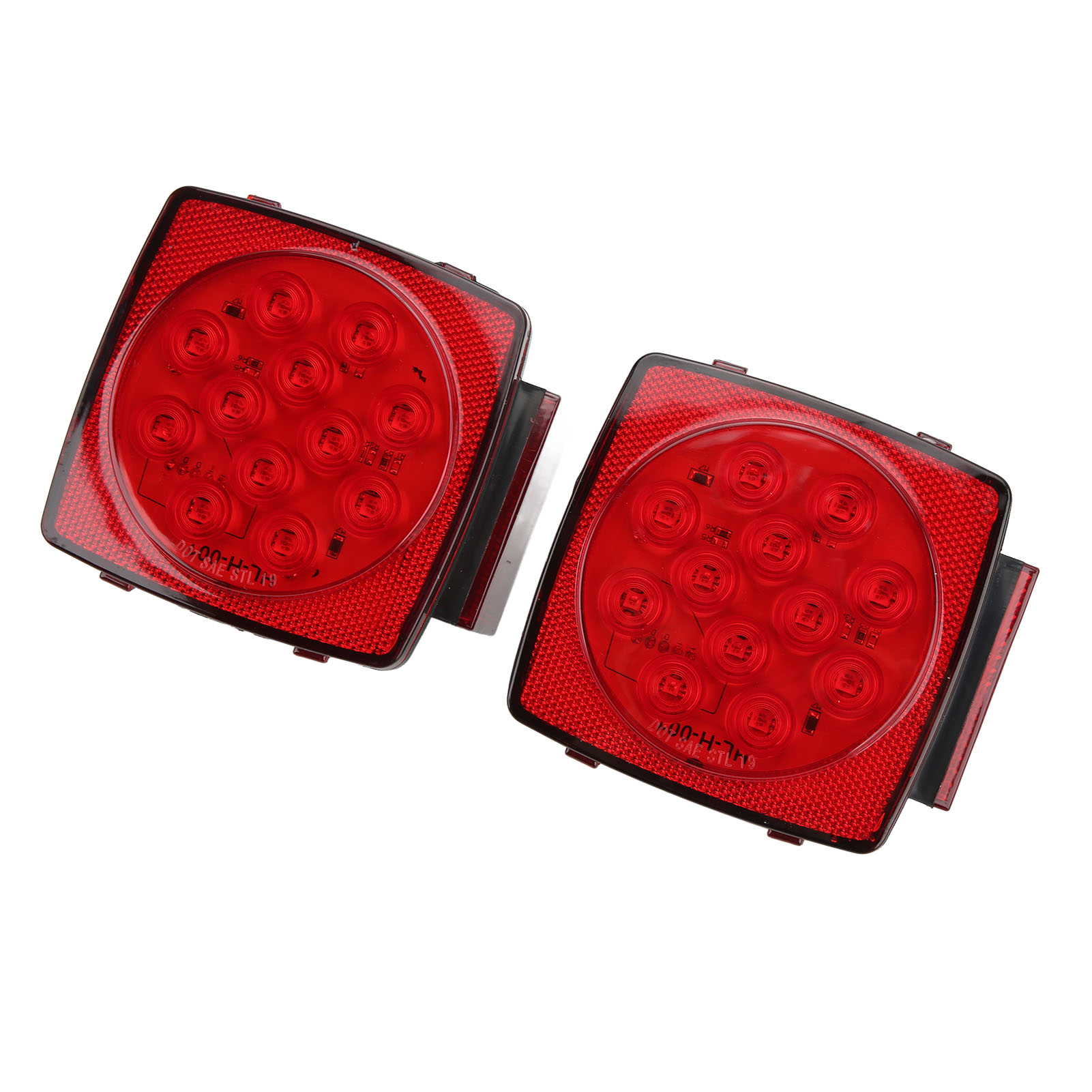 Quadratische 12v-led-rückleuchten Für Anhänger, Hohe Helligkeit, Für Wohnmobile, Boote Und Schneemobile