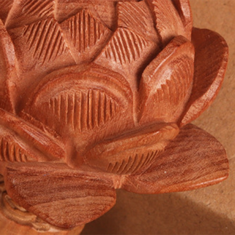 Autoanhänger Aus Pfirsichholz In Form Einer Lotusblume, Innovative Rückspiegeldekoration, Leuchtend Rot, Glücksbringer Für Den Autoinnenraum, Eleganter Hängeschmuck.