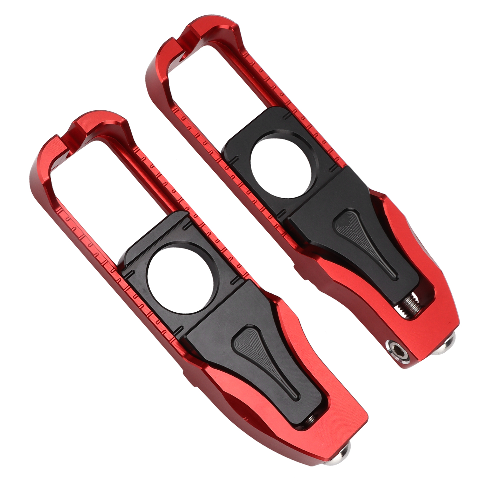 Motorrad-kettenspanner Links Und Rechts Für Yamaha Yzf R6 2017-2020, Verstellbar, Ersatzteil, Paar, Rot, Hochleistungszubehör.