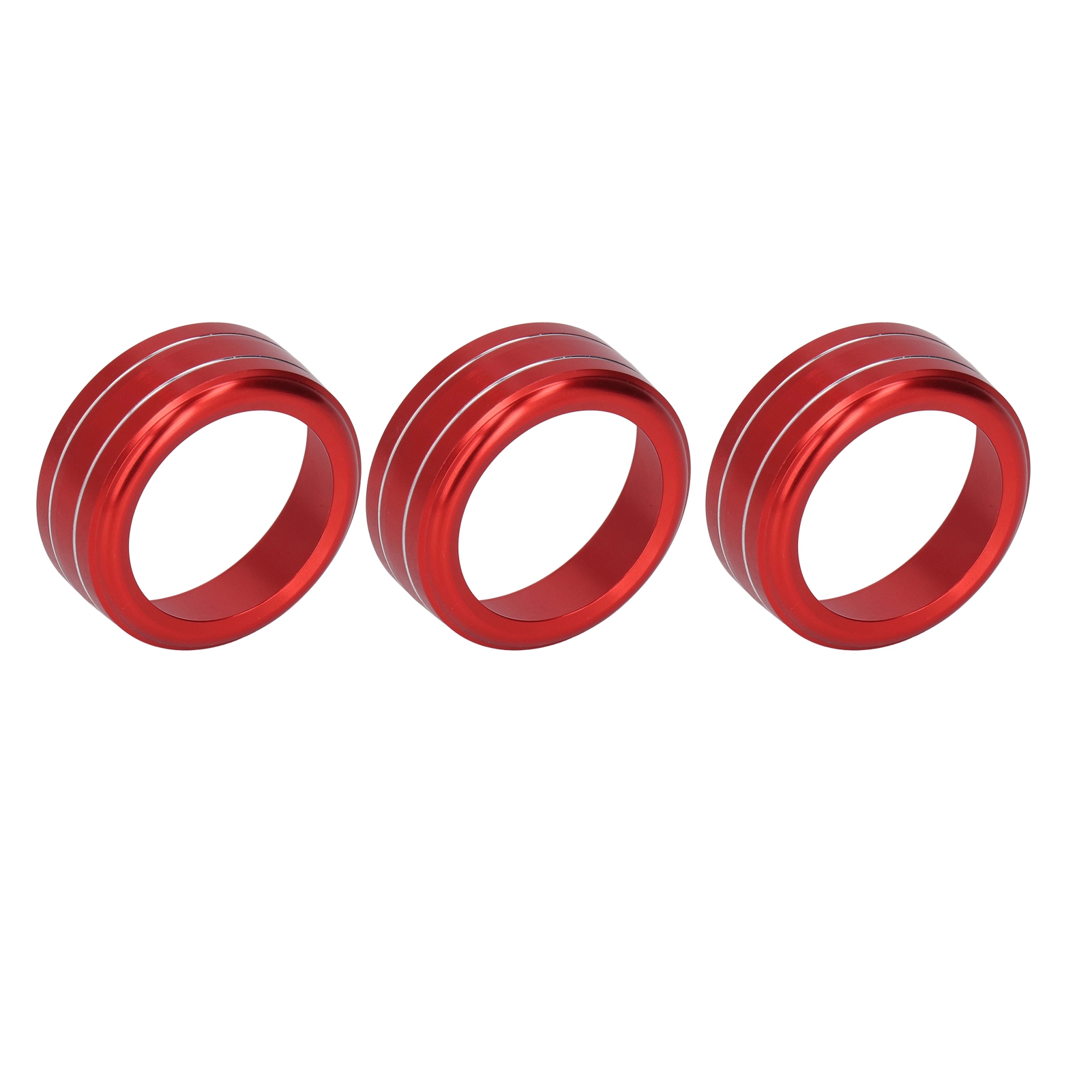 3x Roter Zierring Für Klimaanlagen-bedienknopf, Mittelkonsole, Ersatzteil Kompatibel Mit Mazda 3 6