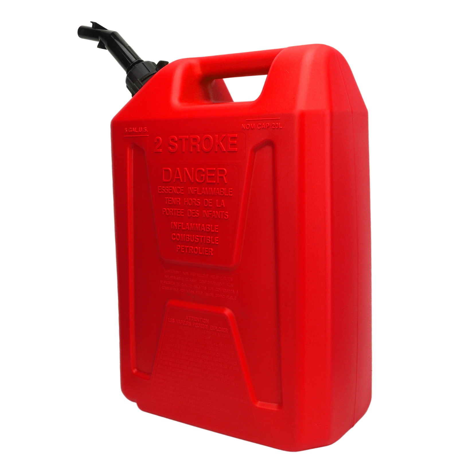20-liter-benzinkanister Aus Antistatischem Hdpe Mit Selbstentfaltung, Roter Notfallkanister Für Kraftstoff, Tragbarer Öl- Und Erdöllagertank.