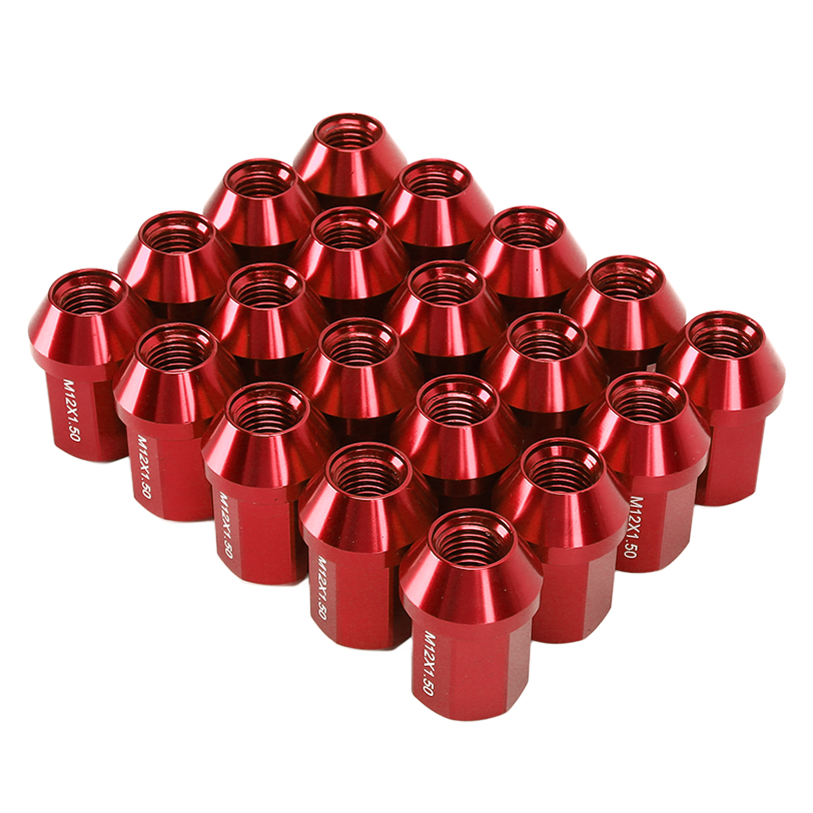 M12x1,5 35mm Radmuttern Aus 6061 Aluminiumlegierung, Geschlossenes Ende, 20er-packung, Rote Farbe, Kompatibel Mit Chevrolet Camaro 1983-2002