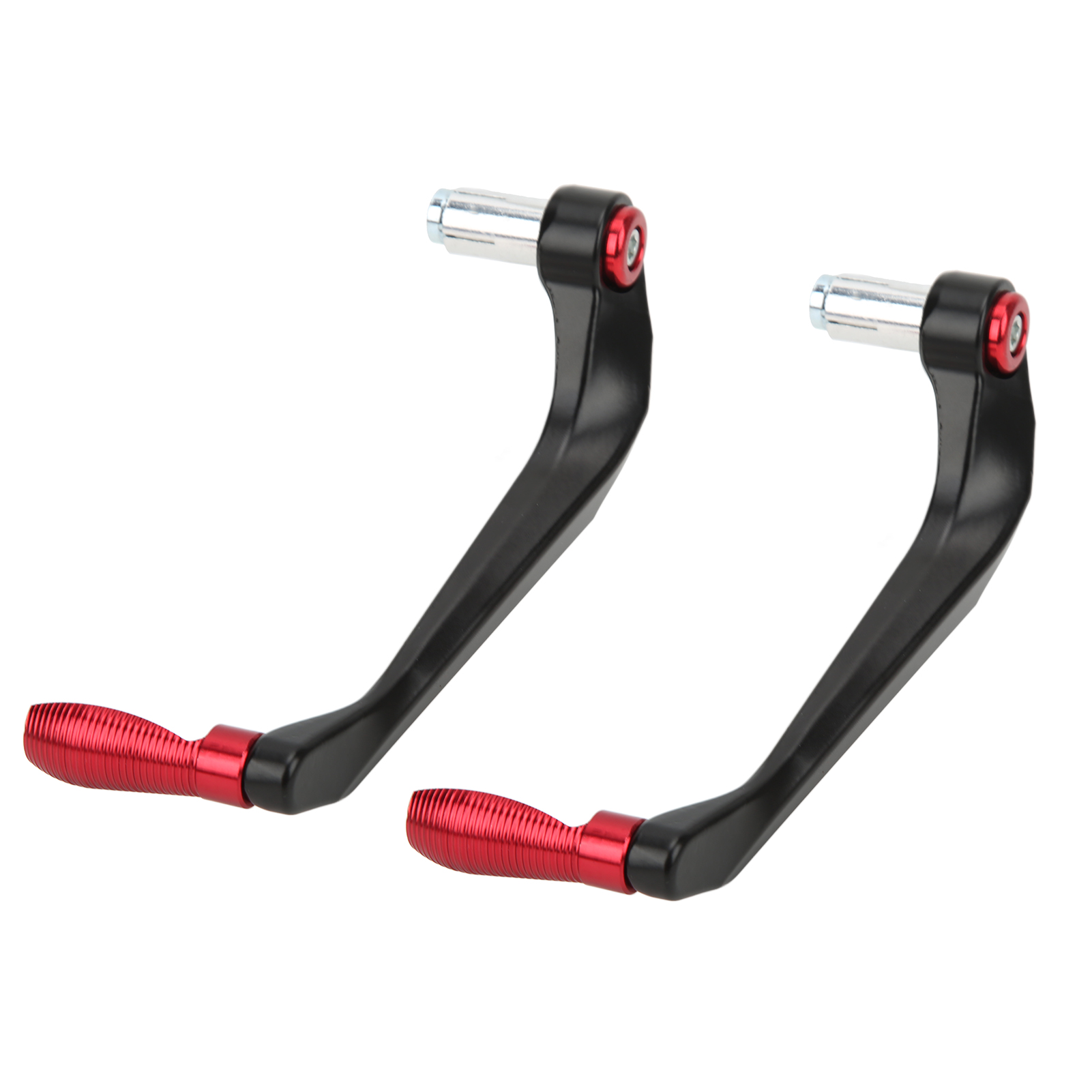 Set Aus 2 Aluminium-motorradhebeln, Lenkerprotektoren Für Mountainbikes, Rote Handprotektoren, Kompatibel Mit Bremse Und Kupplung, Robust Und Leicht