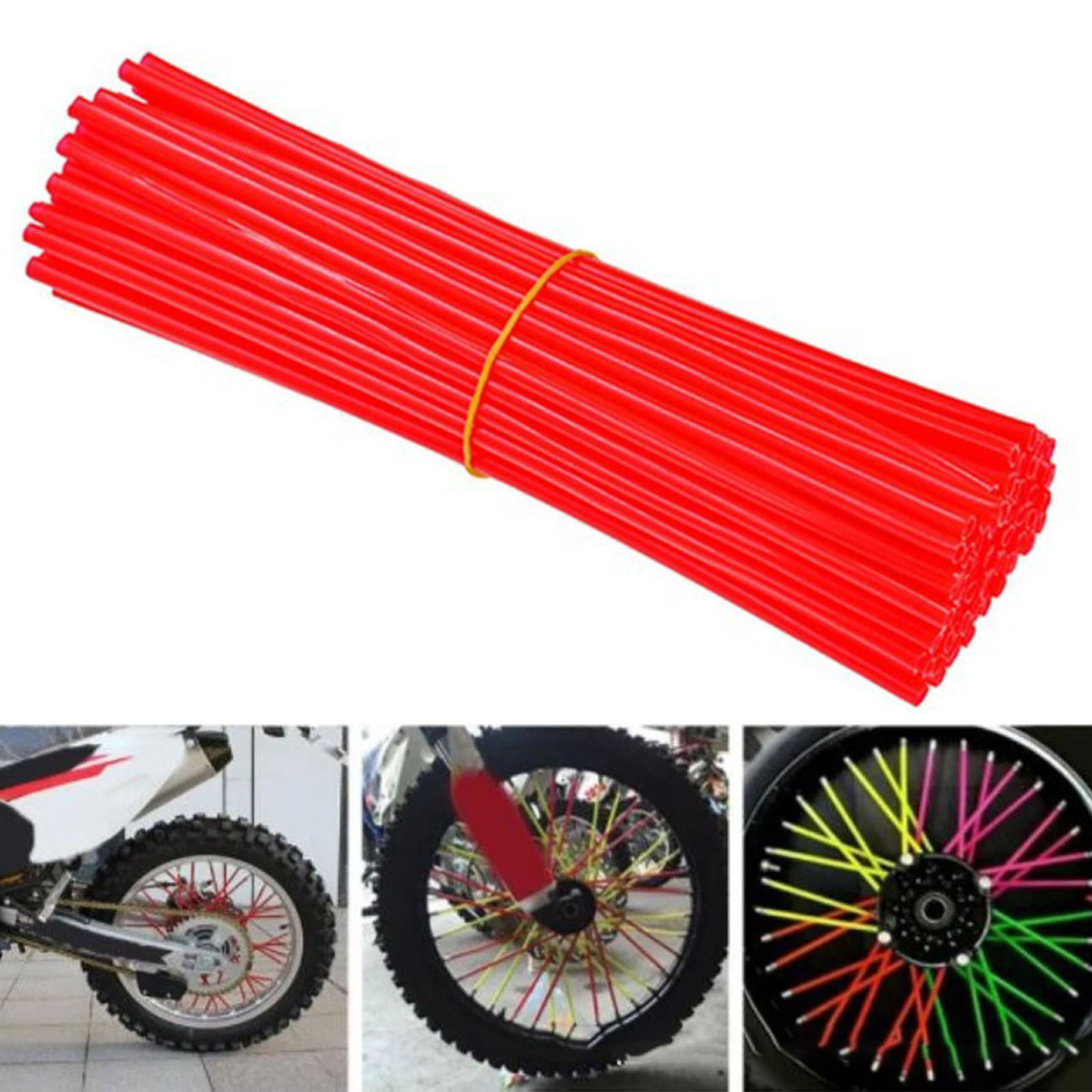 72 Dekorative Speichenkappen, Universell Für Mountainbikes Und Kinderfahrräder, Rote Speichenschützer, 72-teiliges Set