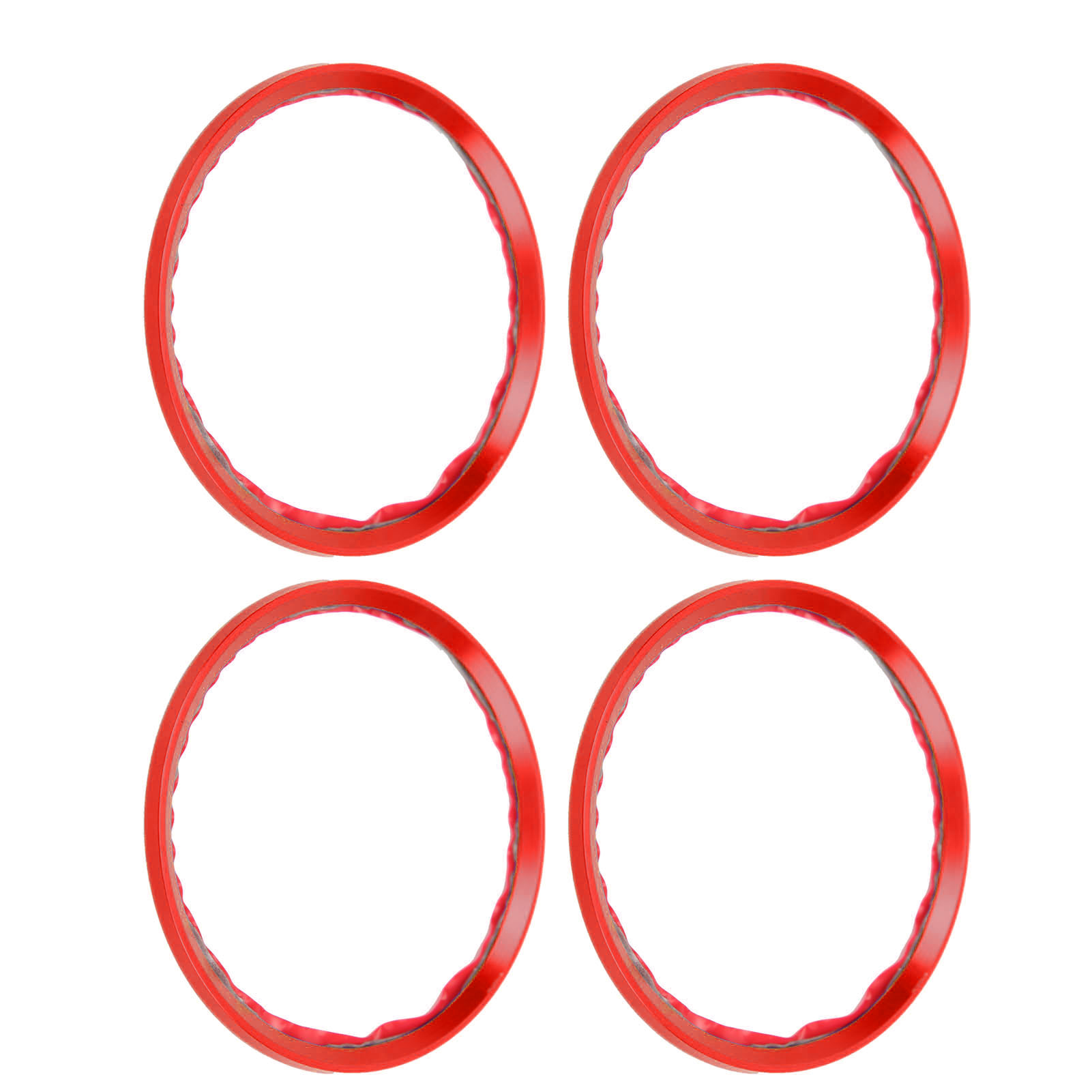 Stück Radnabenkappen Aus Aluminiumlegierung, Dekorativ, Rot
