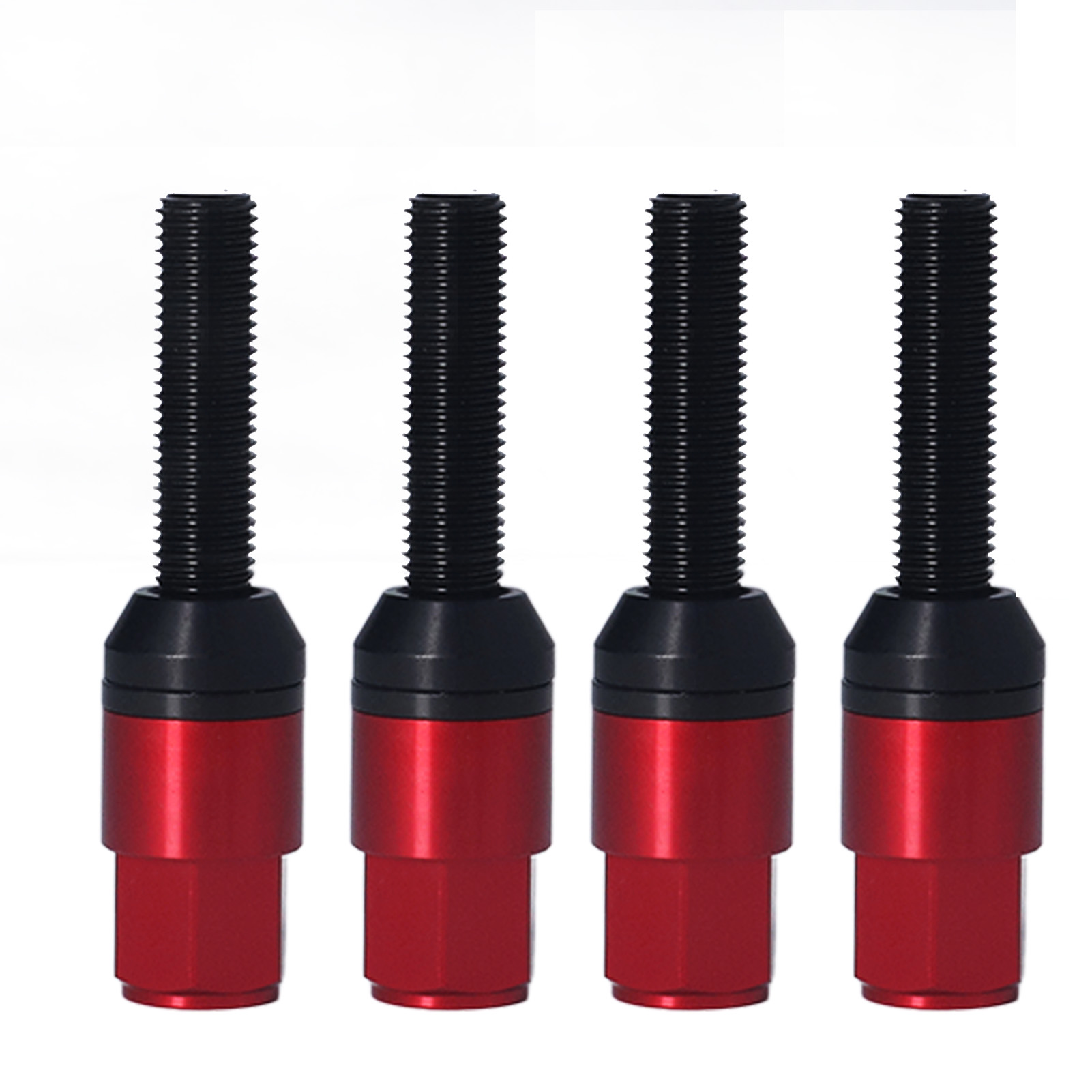 20 Konische Radmuttern Aus Aluminium M12x1,5, Konische Felgenschrauben Mit Roter Kappe, 20er-packung