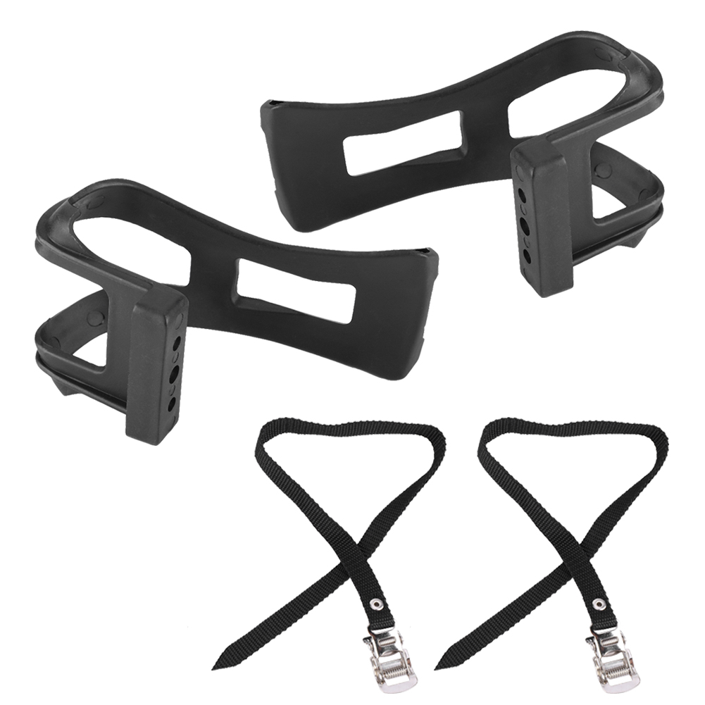 Set Zehenclips Und Riemen Für Fahrräder, Fixie- Und Rennräder, Rutschfest