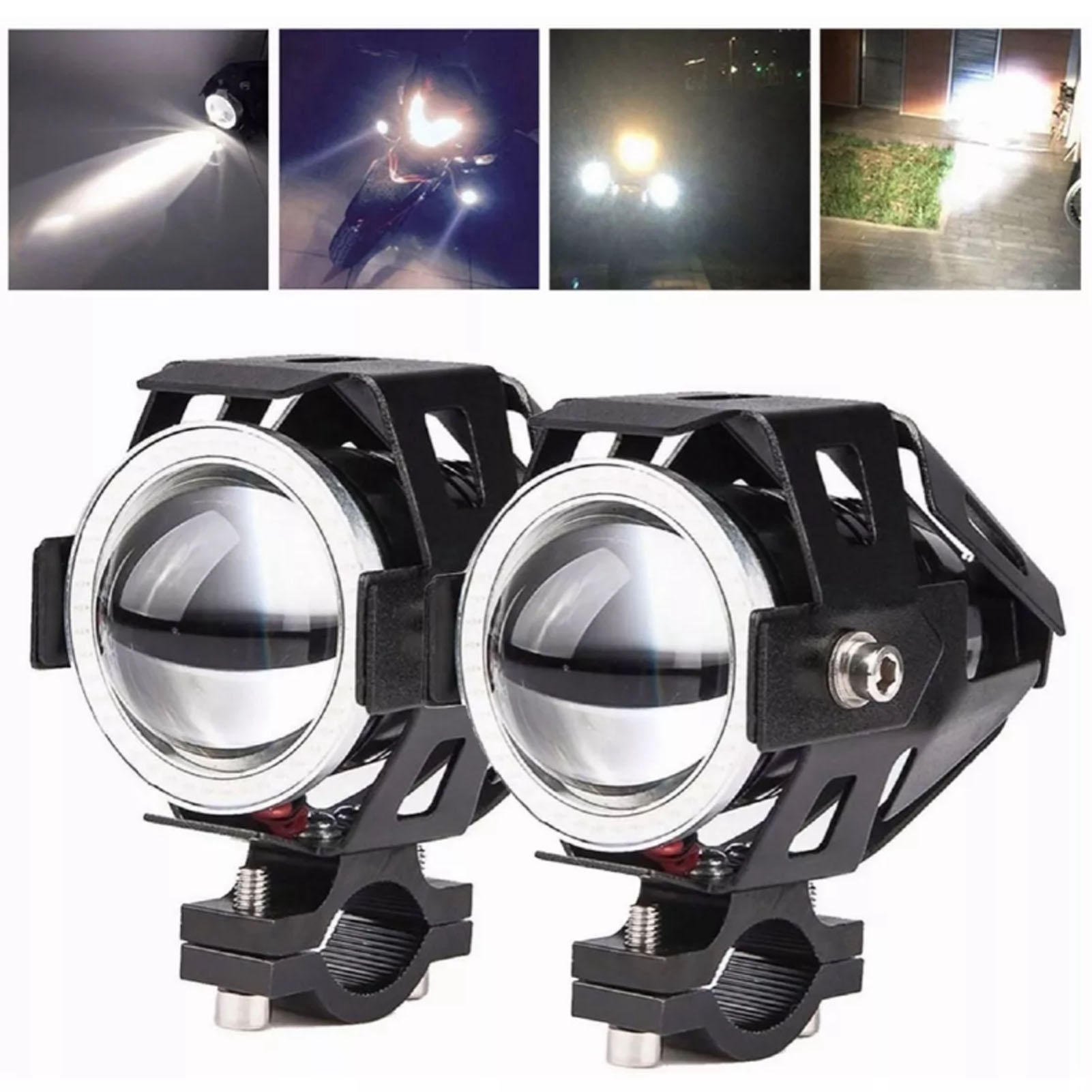 2 Stück Motorrad-led-scheinwerfer, Superhelles Fern- Und Abblendlicht, 12 V–85 V, Universell Für Atvs, Utvs, Lkws Und Boote