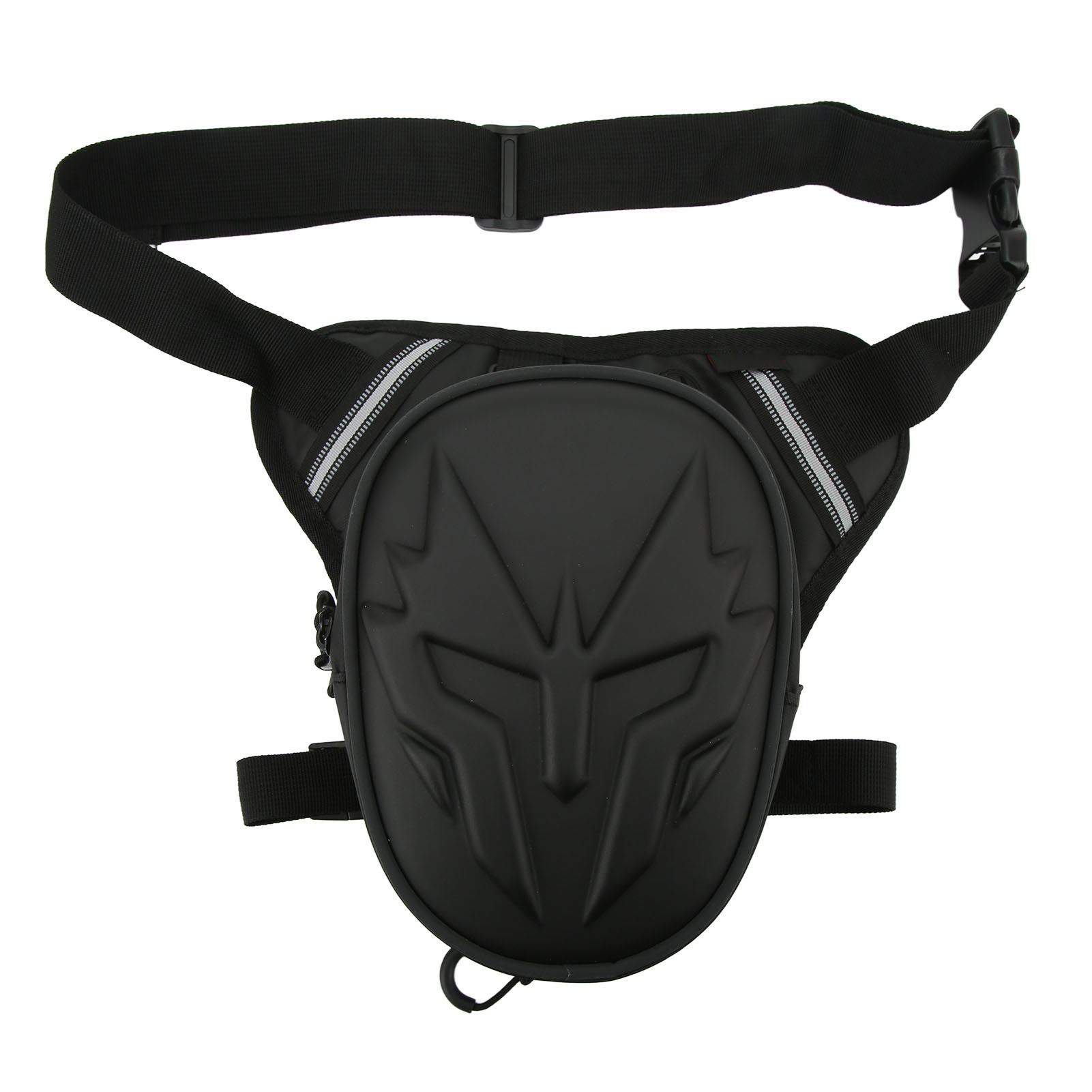 Motorrad-beintasche Aus Mattem Pvc, Multifunktionale Oberschenkeltasche Für Outdoor-aktivitäten, Schwarz