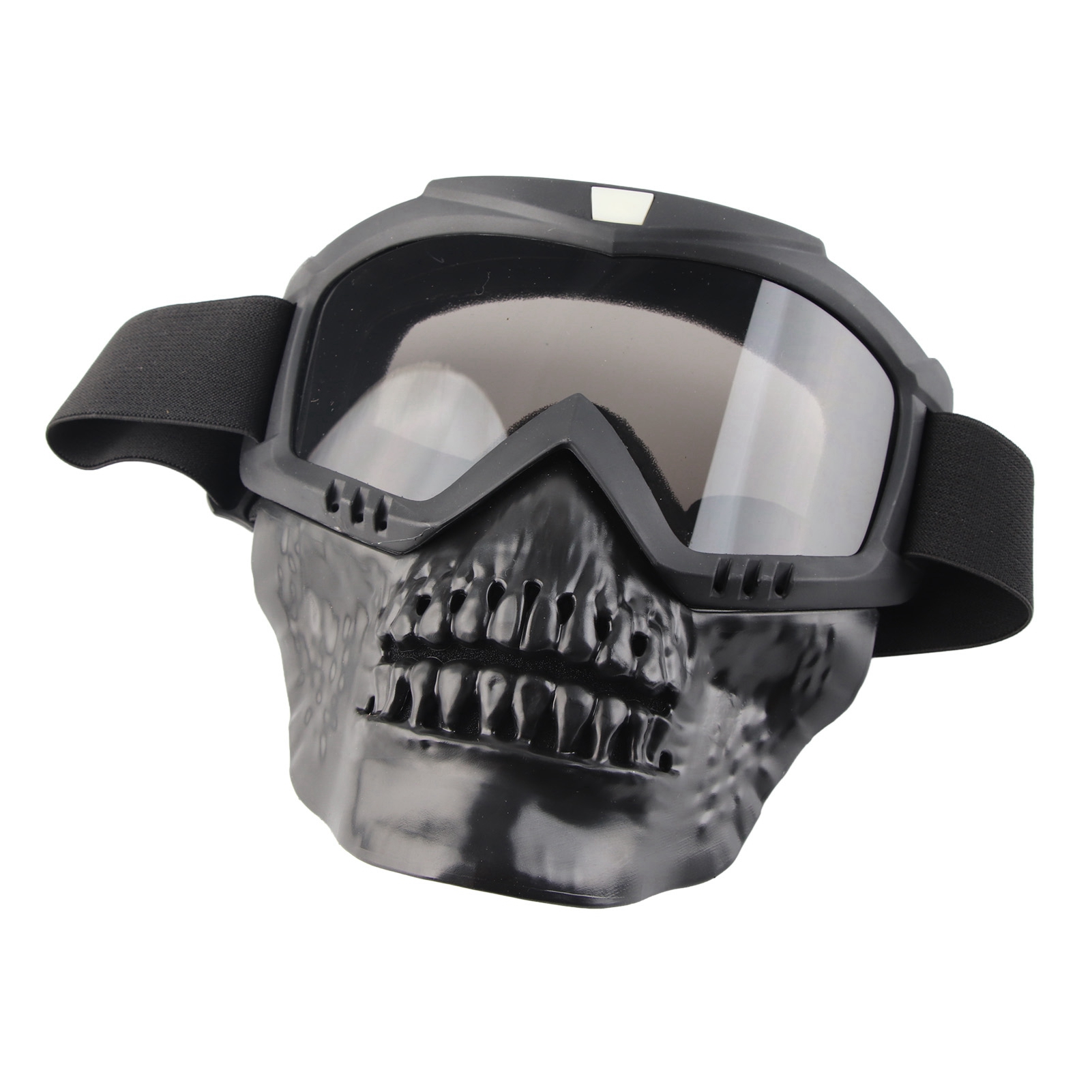 Abnehmbare Outdoor-motorradbrille, Helmbrille, Skisportbrille, Motorradrennbrille (schwarz)