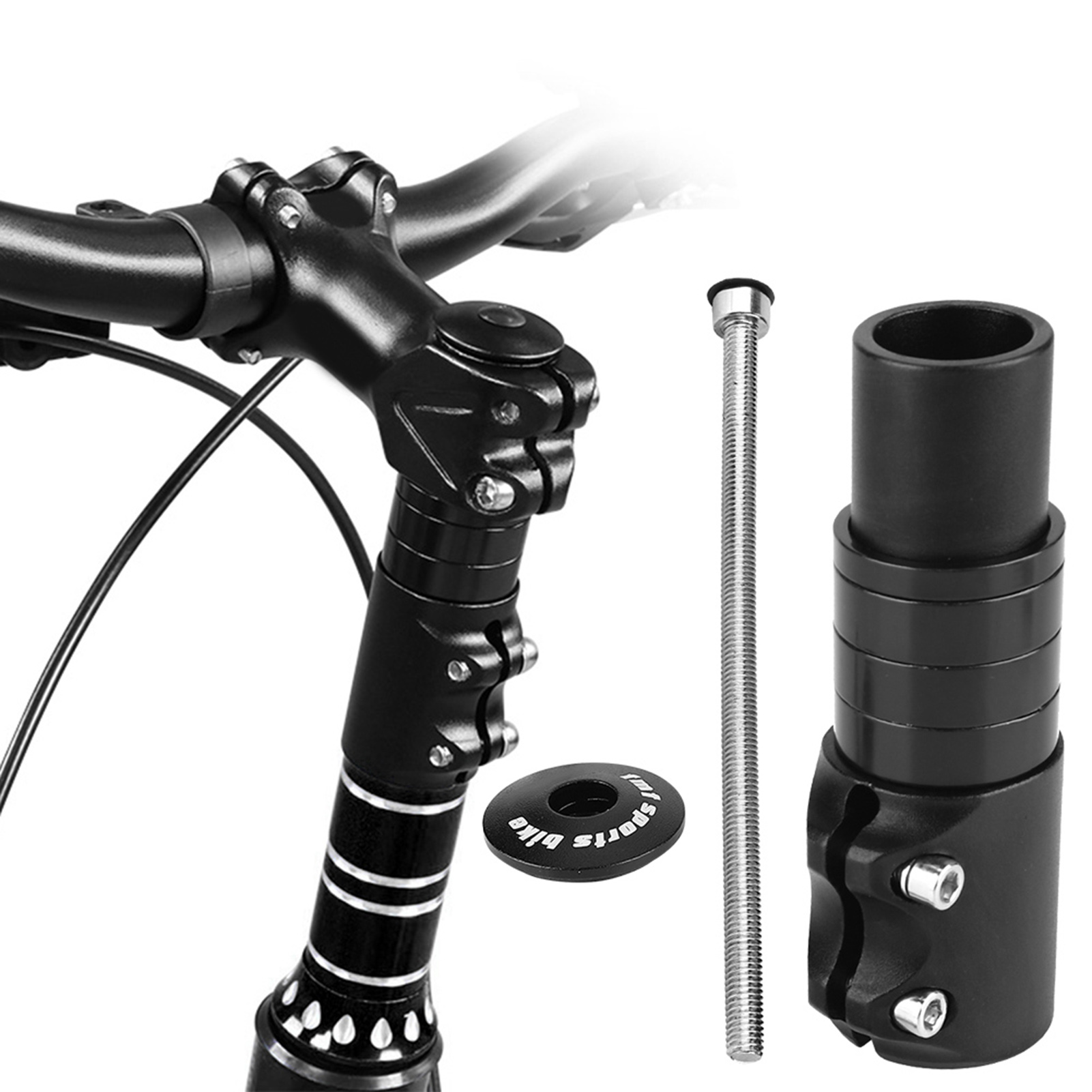 Gabelvorbau Aus Aluminiumlegierung Für Mountainbikes, Verlängerter Fahrradvorbau, Fahrradteile