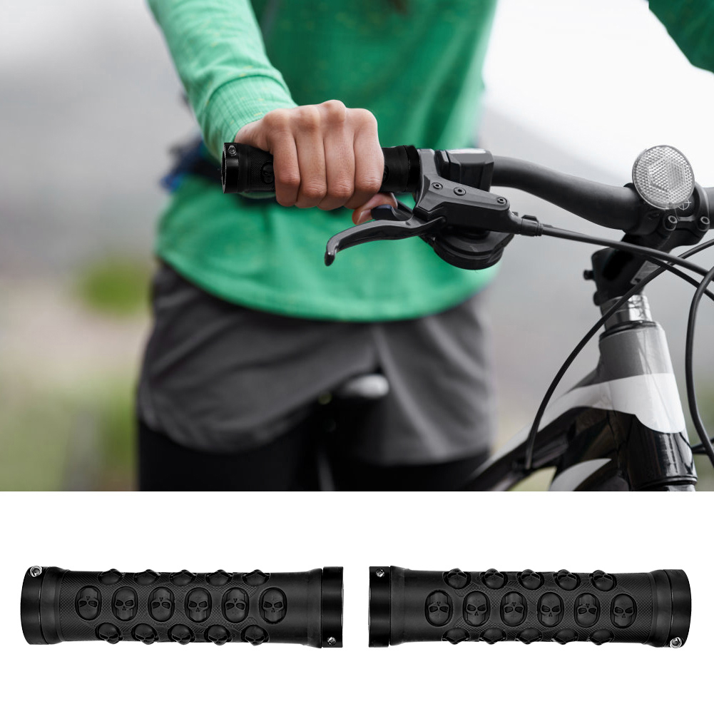 Fahrradlenkergriffe, Rutschfest, Mit Verriegelung, Für Mountainbikes (schwarz)