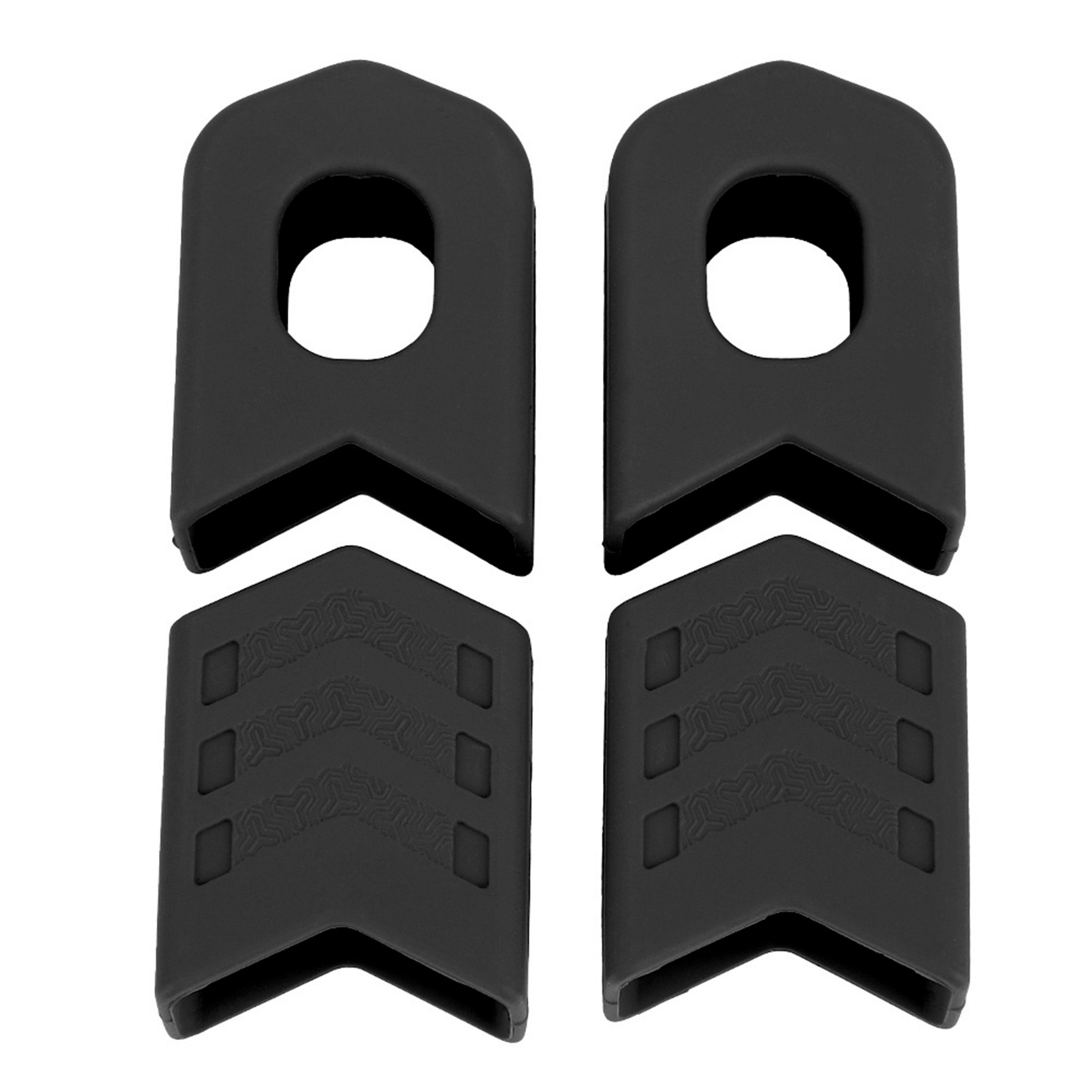 Paar Silikon-kurbelschutzhüllen Für Fahrräder, Armschutz, Fahrradzubehör (schwarz)