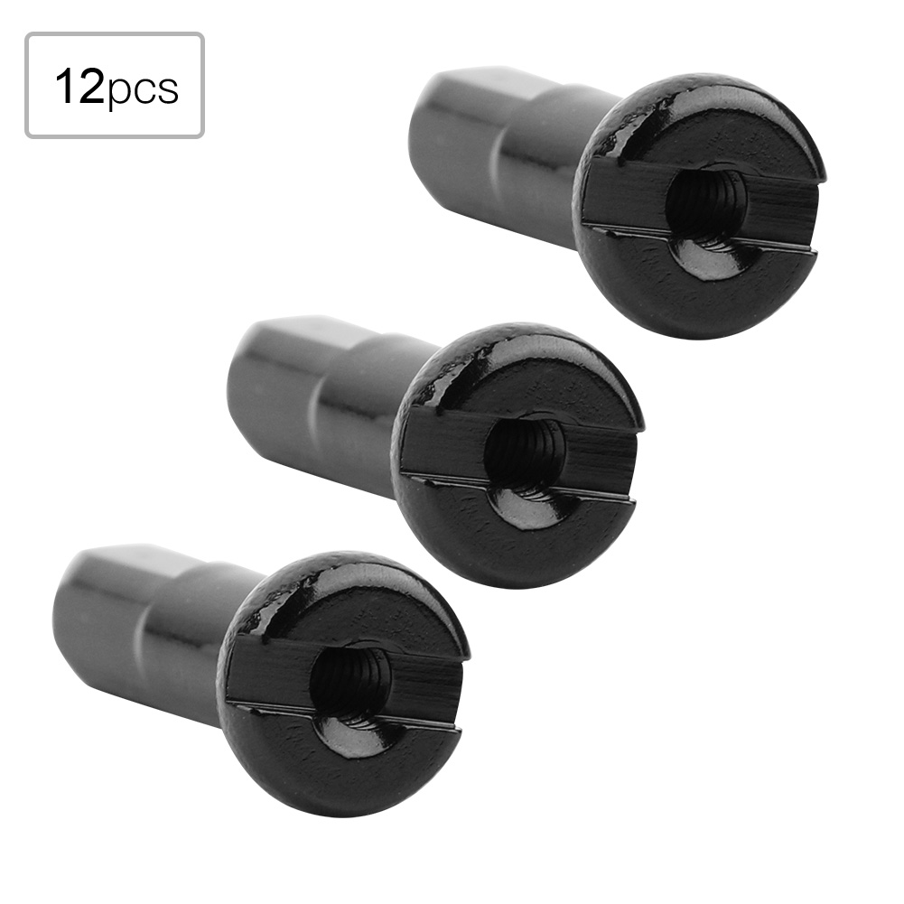 12 Stück Speichenkappen Aus 7075 Aluminiumlegierung Für Mountainbikes (schwarz)