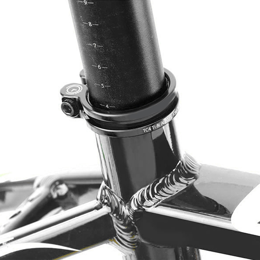 Fahrradsattelklemme Aus Aluminium-titan-legierung Mit Schraubmutter Für Mountainbike Und Rennrad, 34,9 Mm, Schwarz