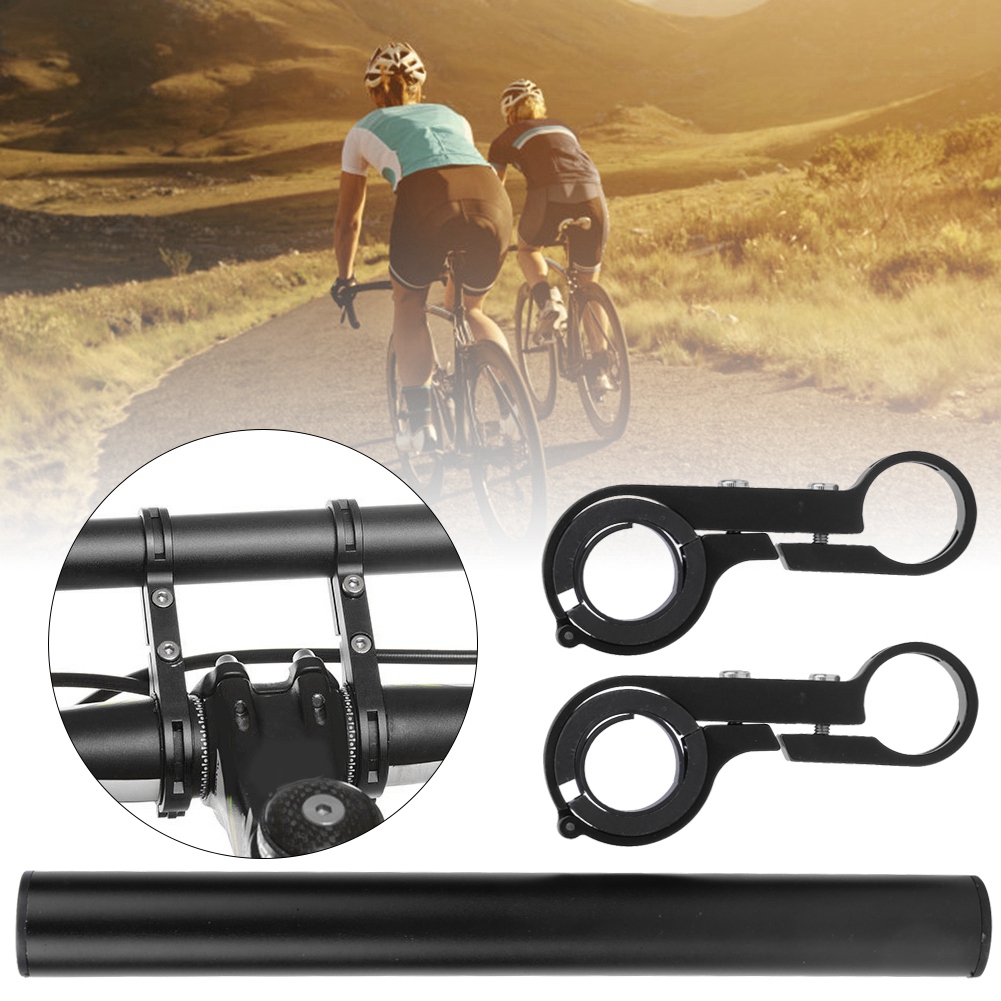 Fahrradhalterungsverlängerungsstange Aus Aluminiumlegierung Mit Clip Für Mountainbike Und Rennrad, Schwarz