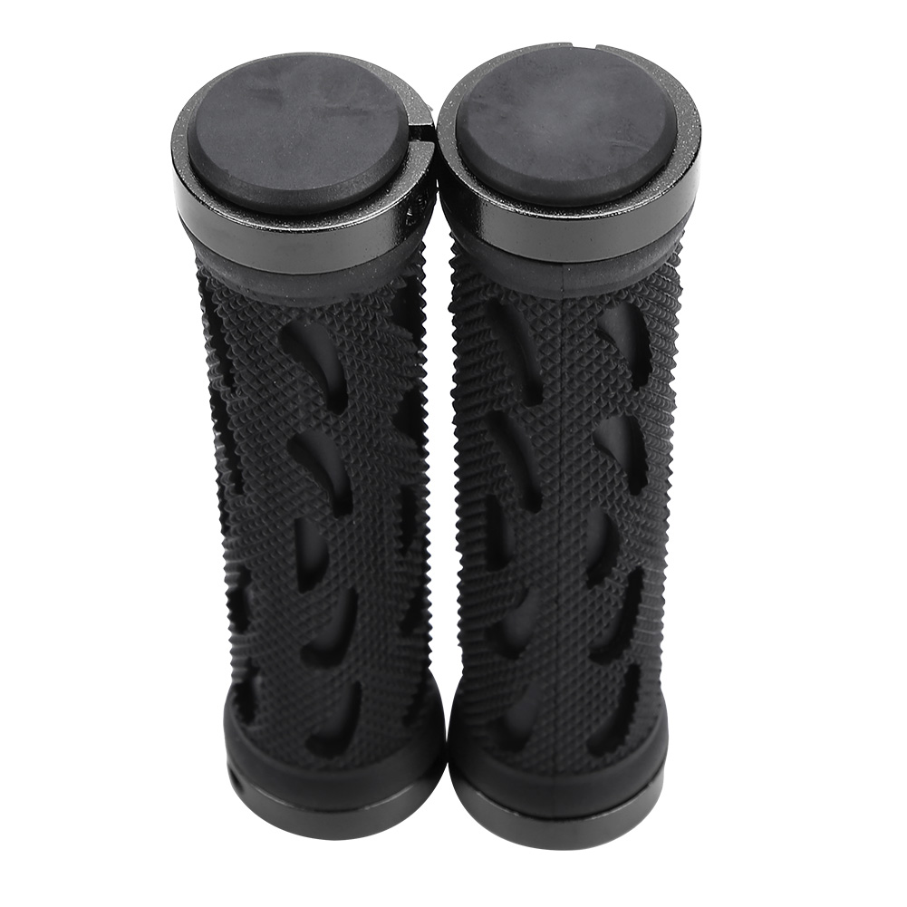 Paar Hohle, Rutschfeste Gummi-lenkergriffe Mit Lock-on-funktion Für Rennräder Und Mountainbikes (schwarz)