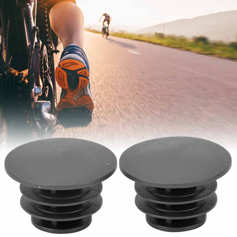 Paar Lenkergriffe, Lenkerendkappen Für Mountainbikes Und Rennräder (schwarz)