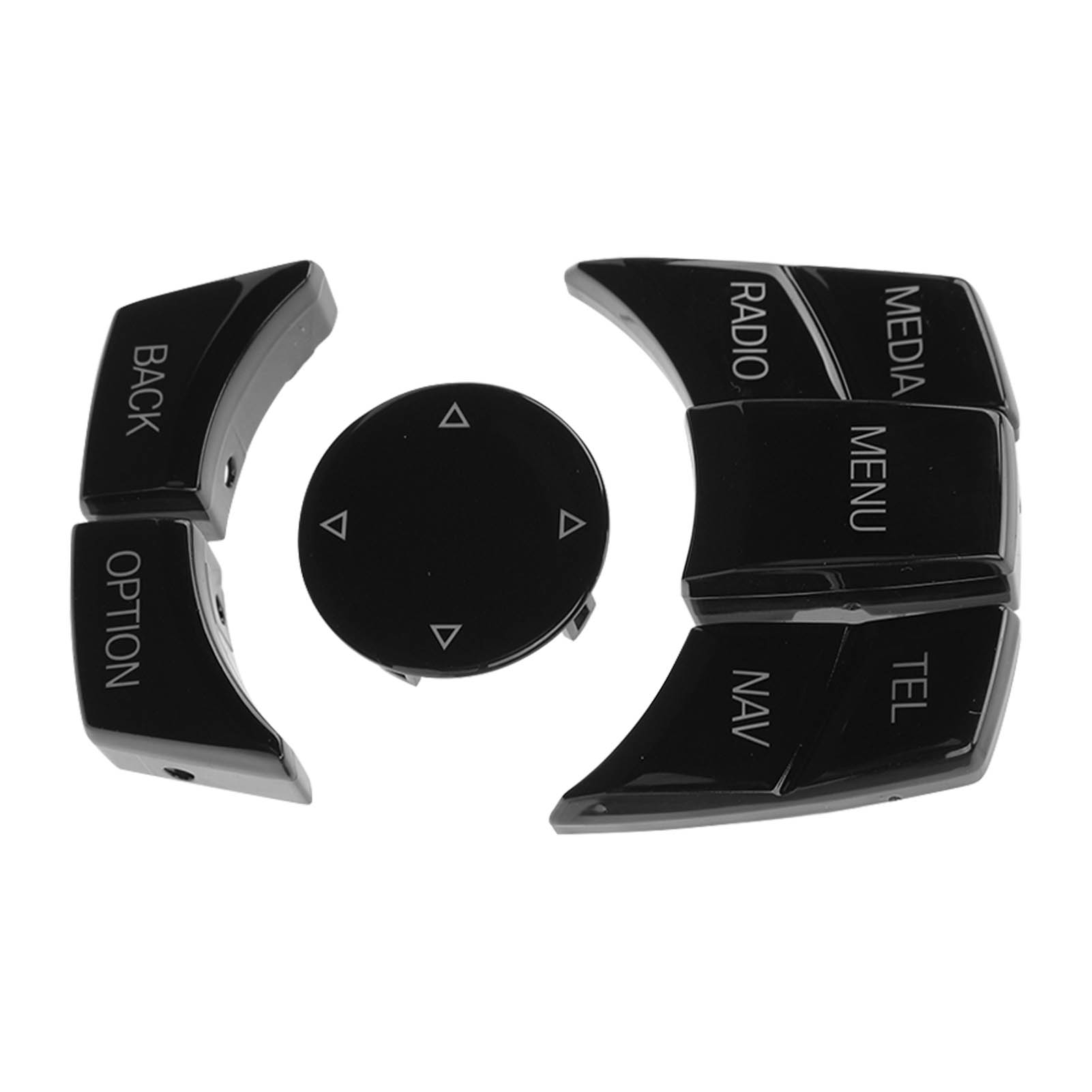 6-teiliges Set Multimedia-bedienknöpfe Für Autos, Elegante Und Komfortable Touch-knopfabdeckungen, Passend Für Die Serien 1, 3, 5 Und 6, Klavierlack-schwarz