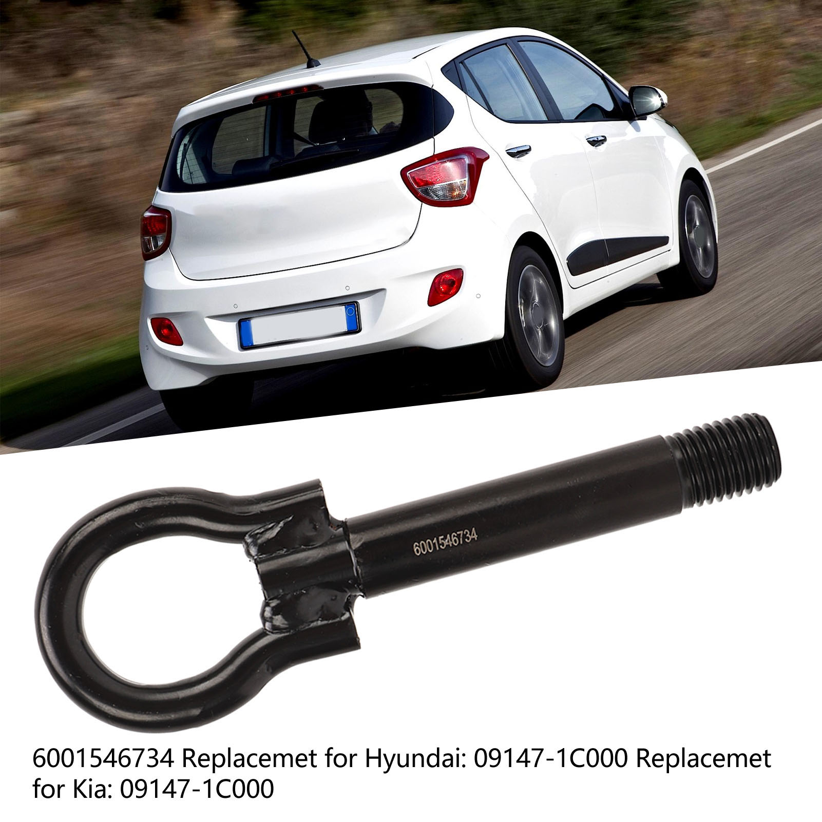 Abschleppöse 6001546734 Ersatz-anhängeröse Für Hyundai Accent Verna Schwarz